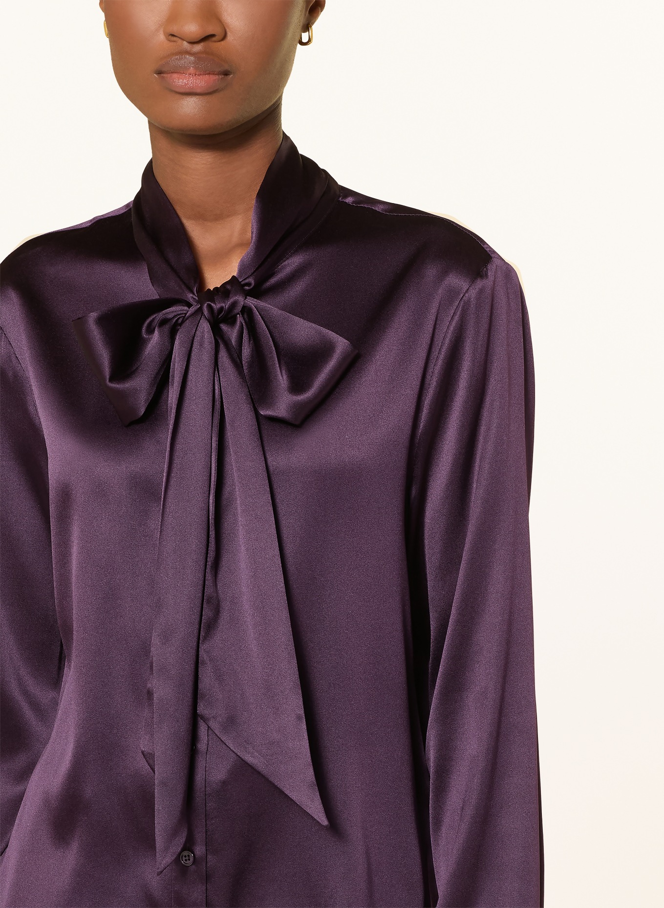 darling harbour Schluppenbluse aus Seide: BLUEBERRY