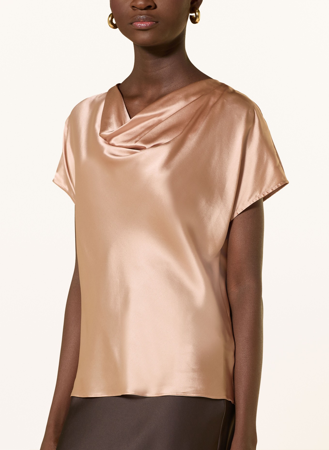 darling harbour Blusenshirt aus Seide: CAMEL