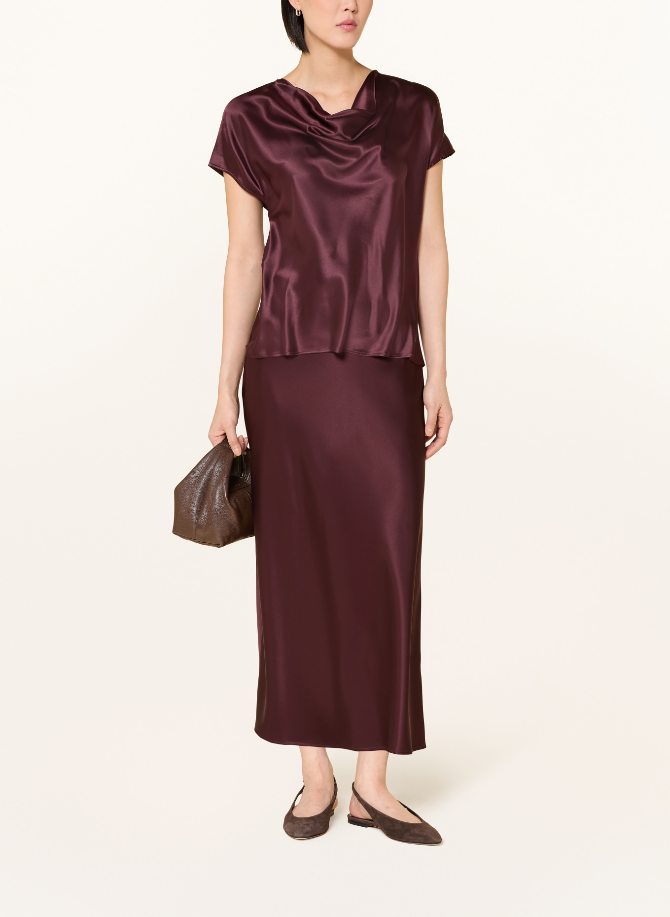 darling harbour Bluzka z jedwabiu: deep merlot