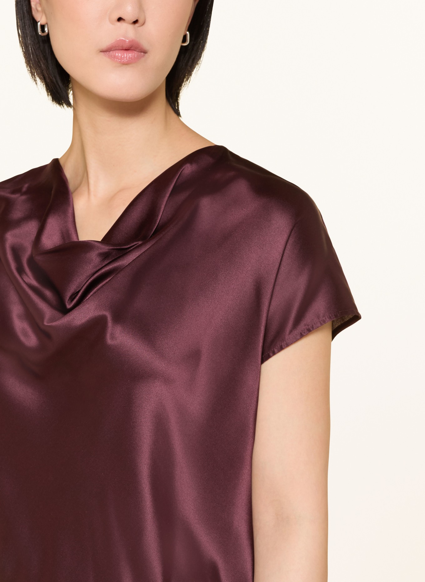 darling harbour Bluzka z jedwabiu: deep merlot