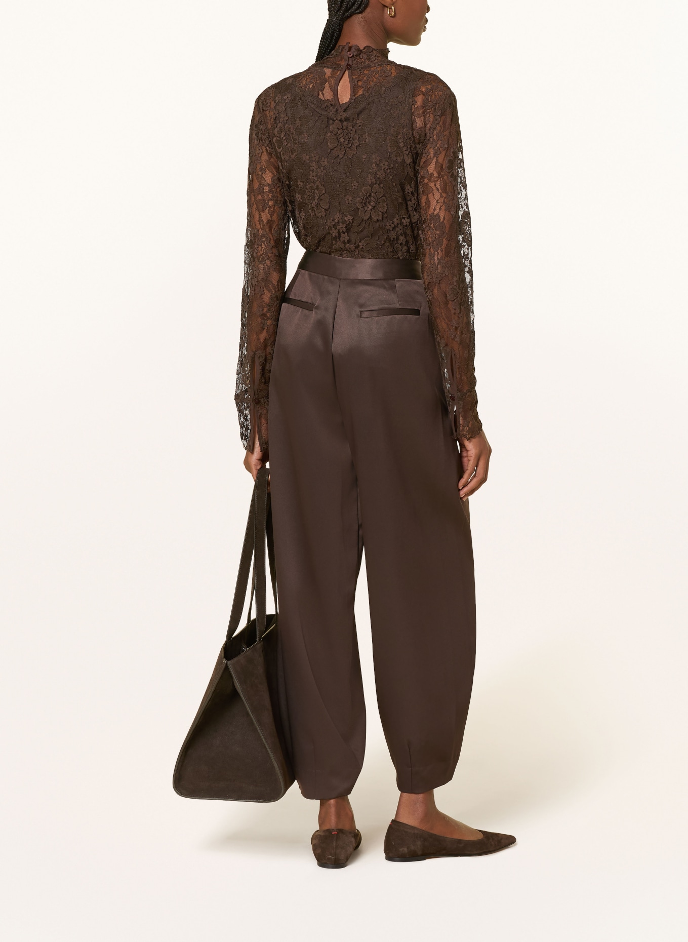 darling harbour Krajková halenka: DARK BROWN