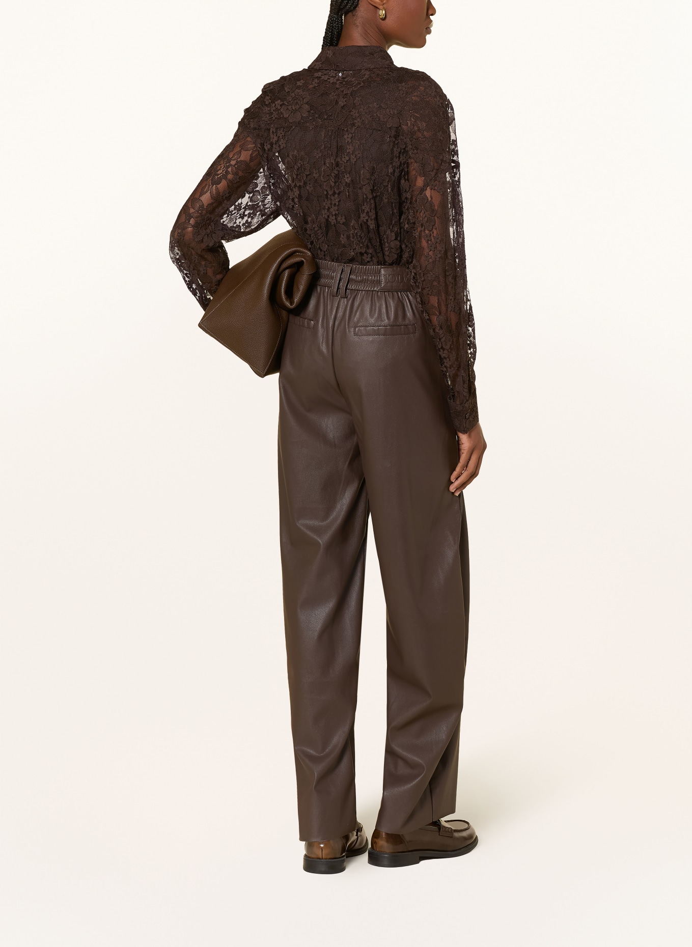 darling harbour Hemdbluse aus Spitze: DARK BROWN