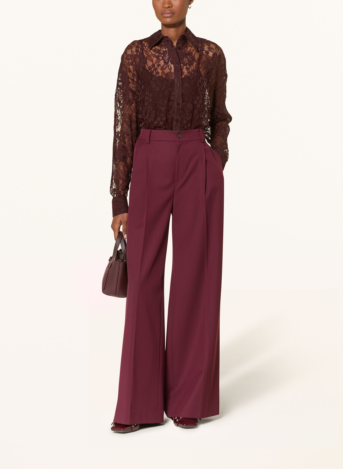 darling harbour Hemdbluse aus Spitze: deep merlot