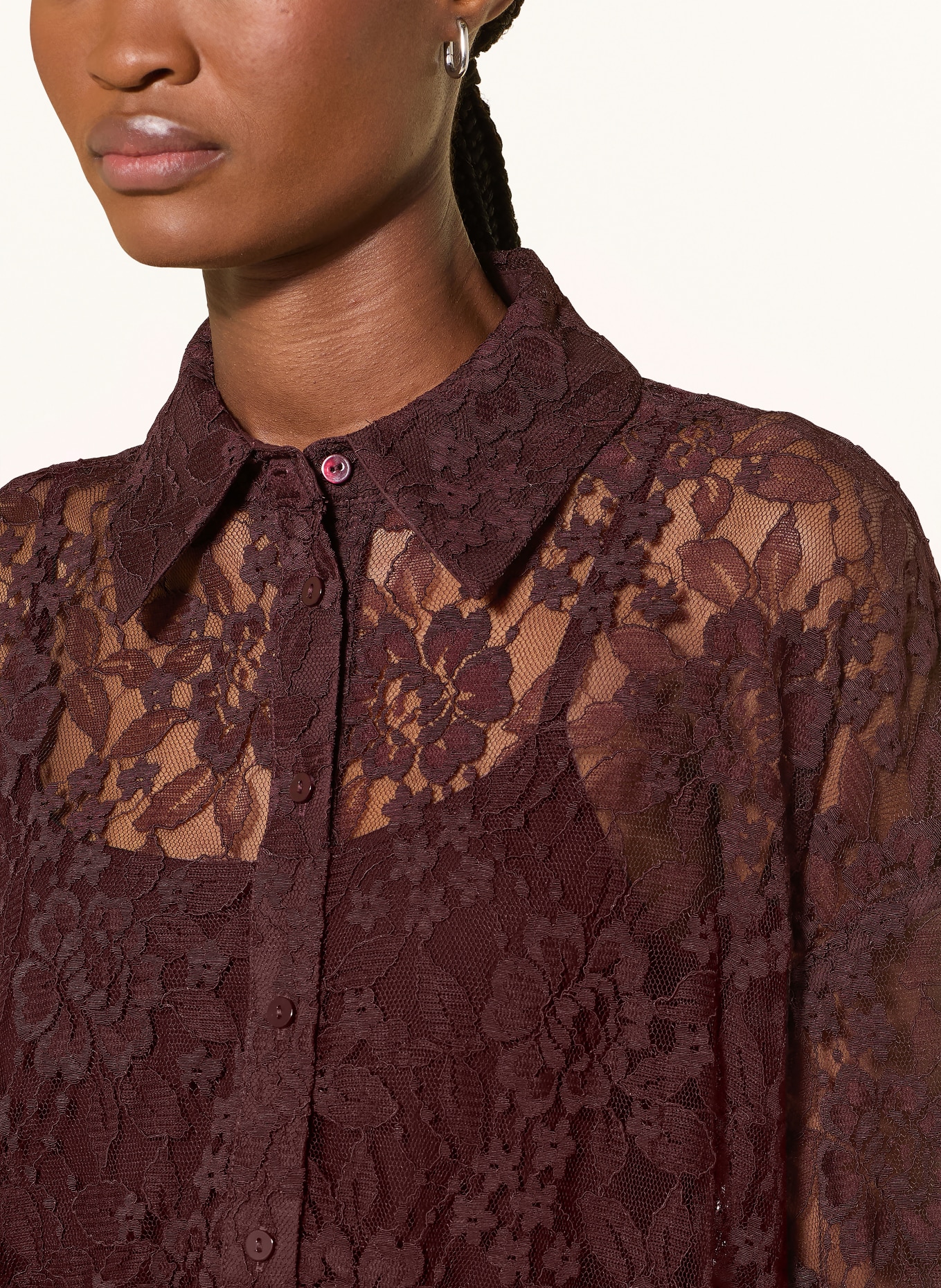 darling harbour Hemdbluse aus Spitze: deep merlot