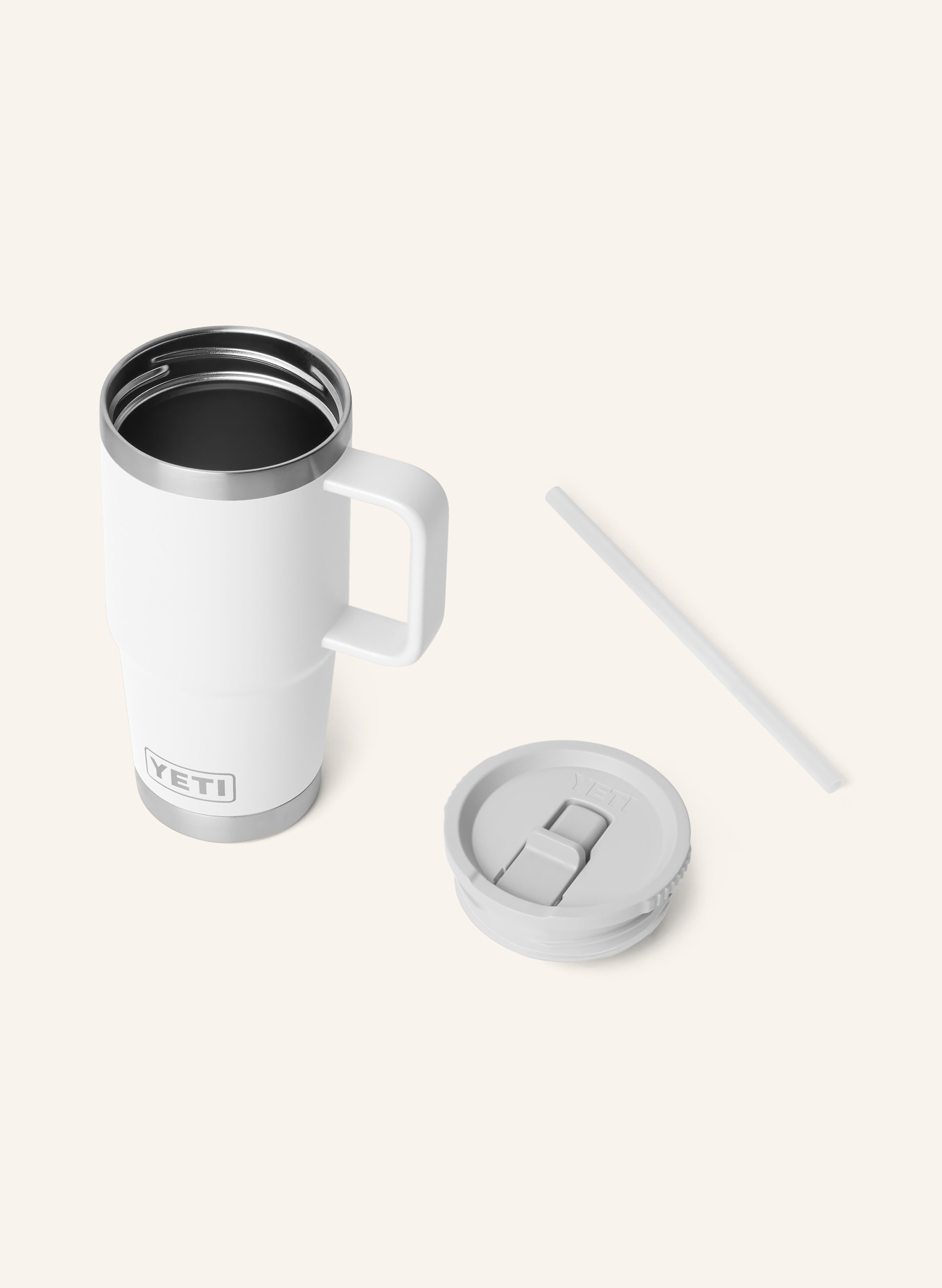 YETI Thermosbeker RAMBLER®: WIT / ZILVER