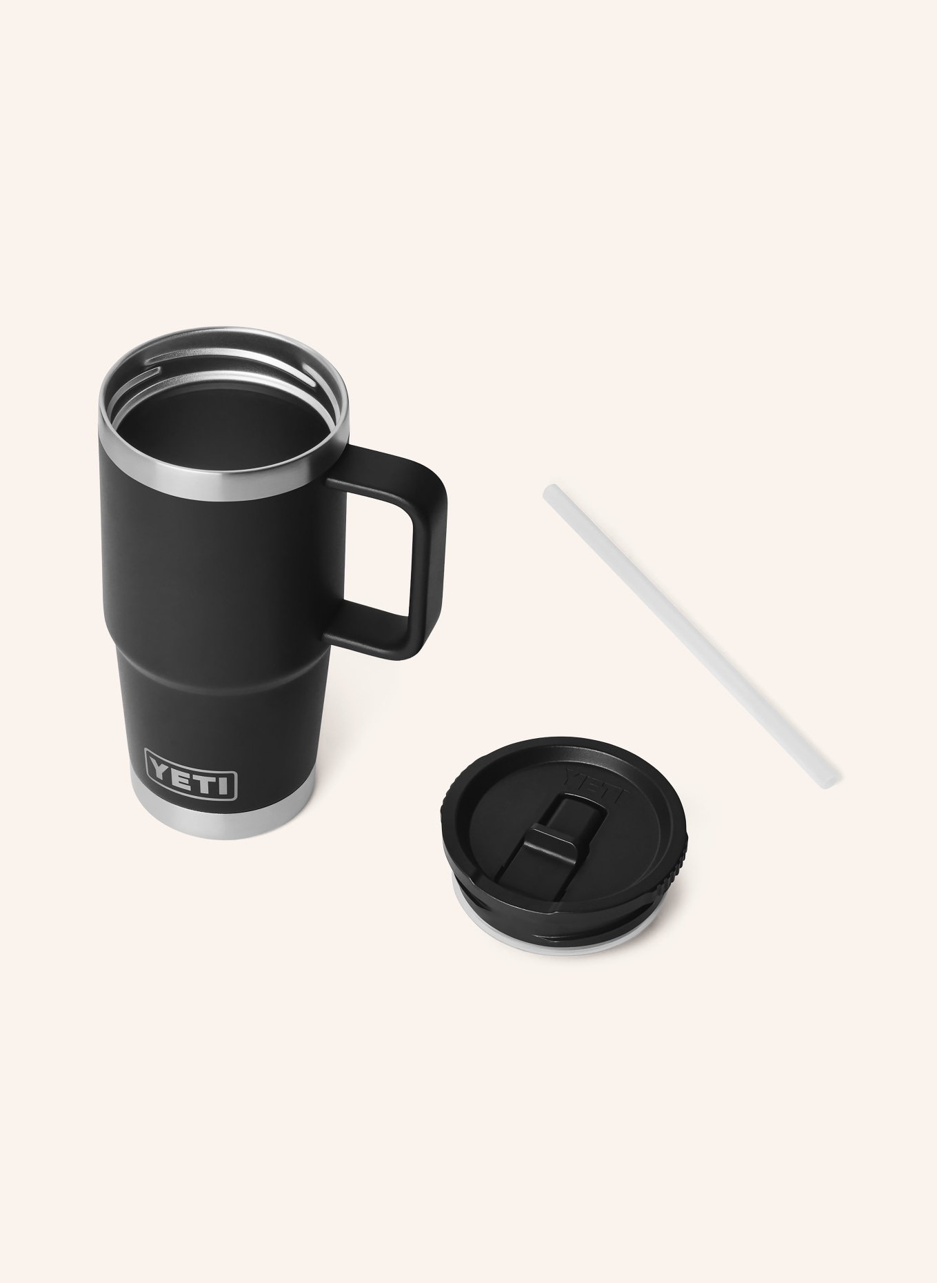 YETI Thermosbeker RAMBLER®: ZWART / ZILVER