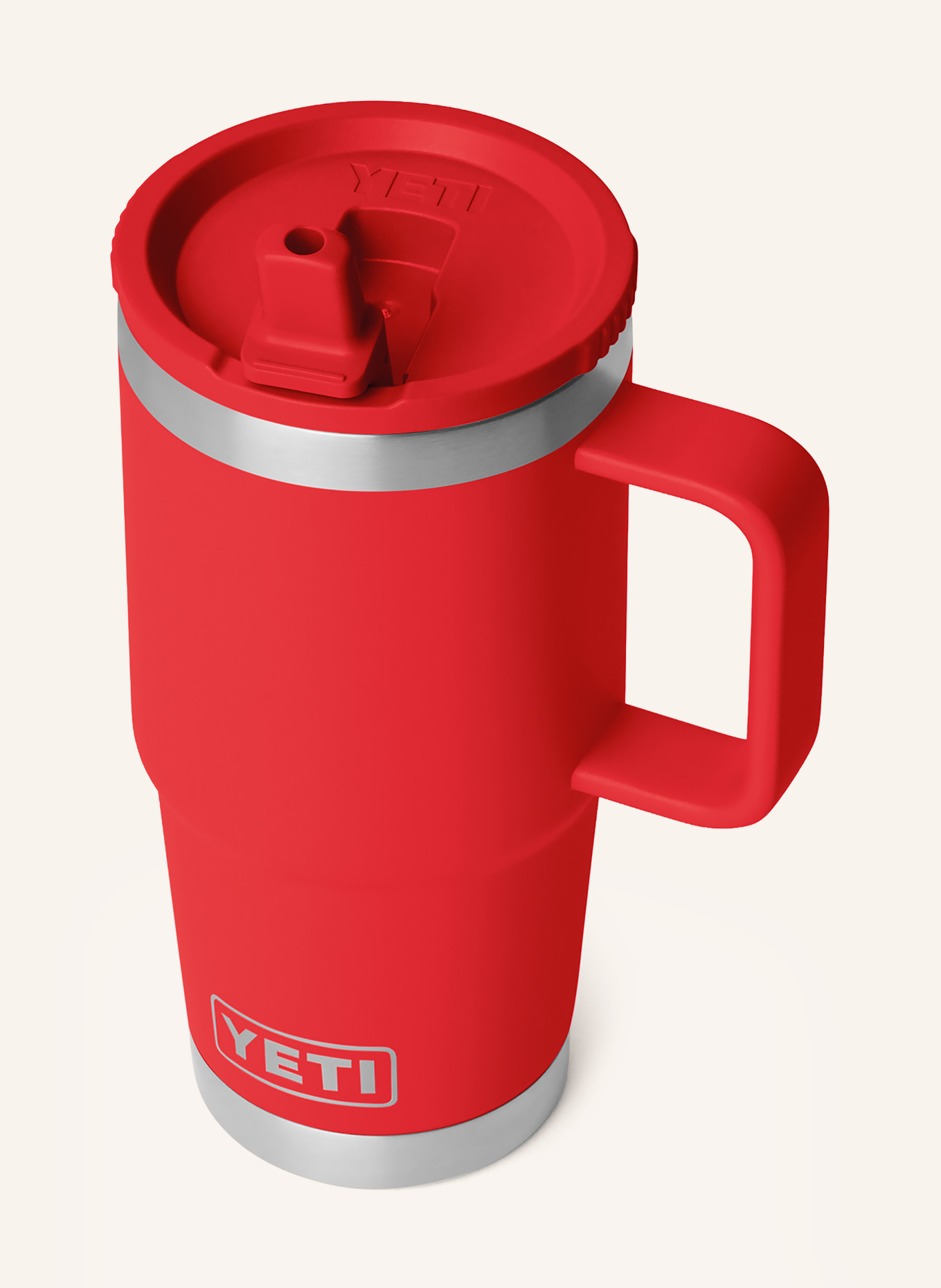 YETI Thermosbeker RAMBLER®: ROOD / ZILVER