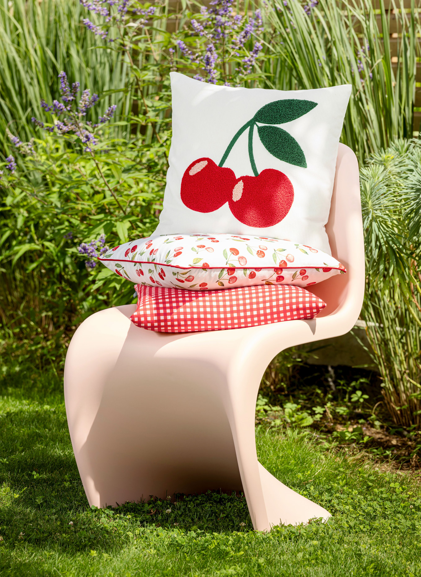 MAGMA Kussenhoes VICHY KARO: ROOD / WIT