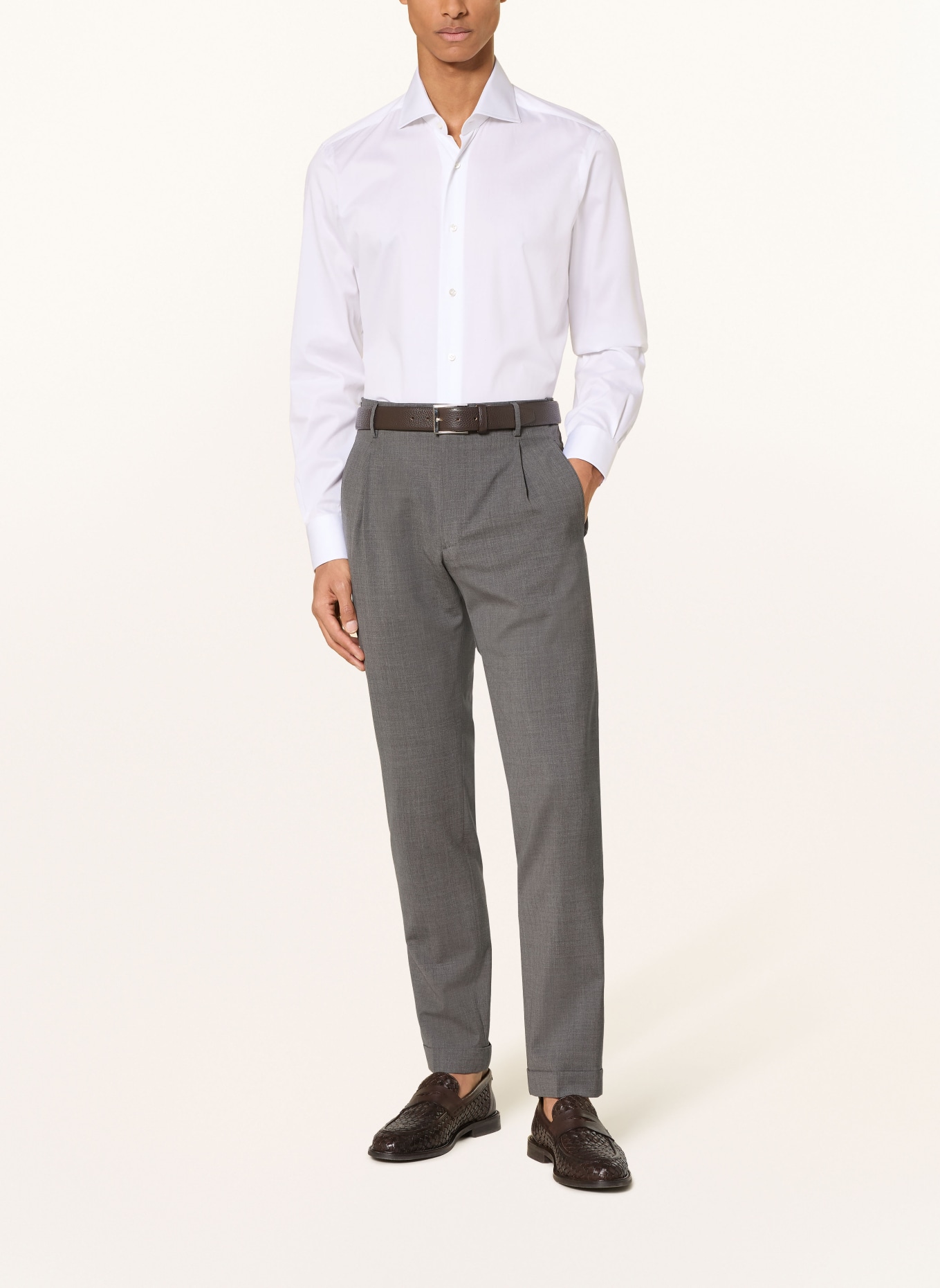 BARBA NAPOLI Chemise coupe ajustée: BLANC