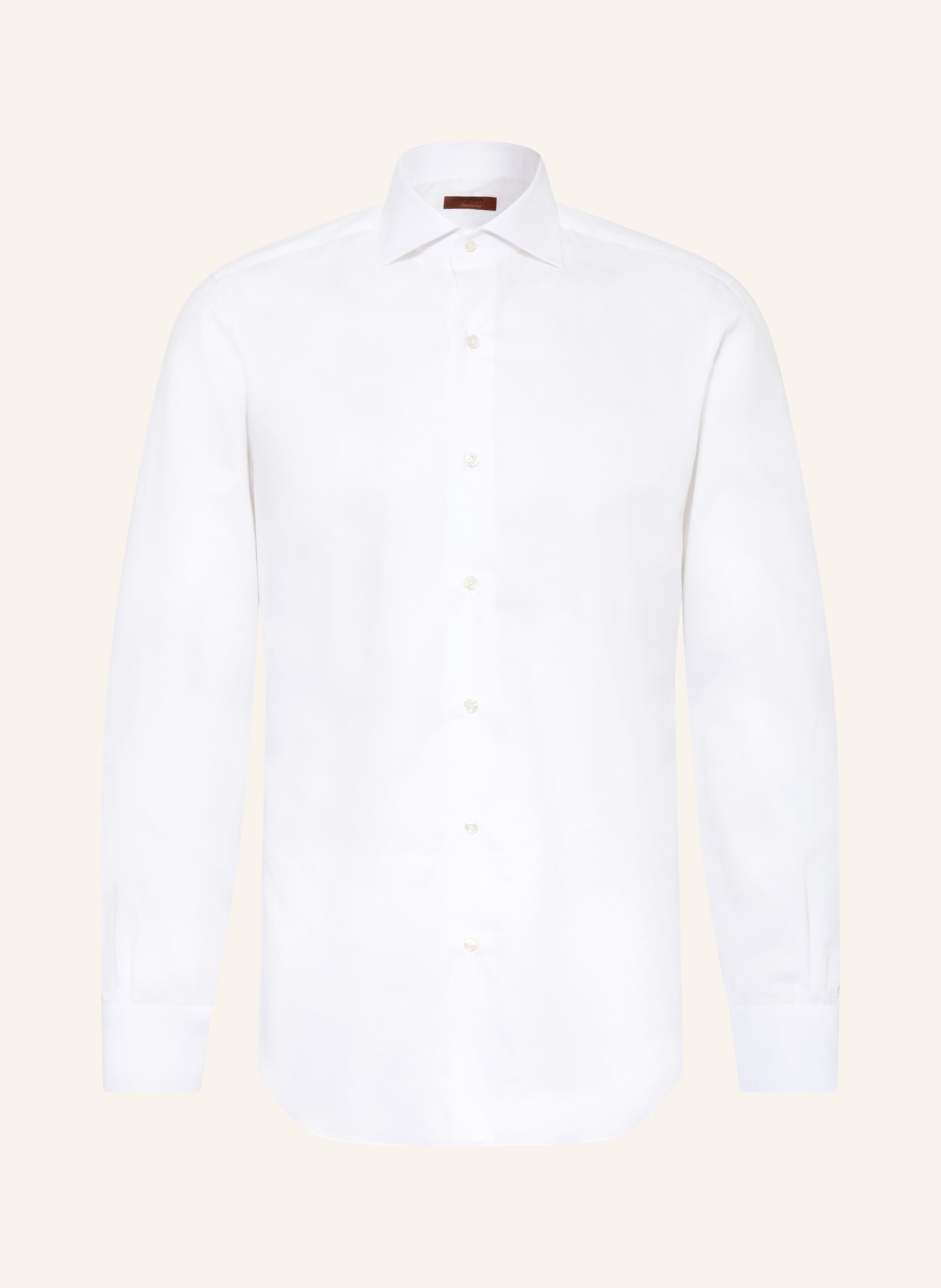 BARBA NAPOLI Slim-Fit Piqué Shirt: WHITE
