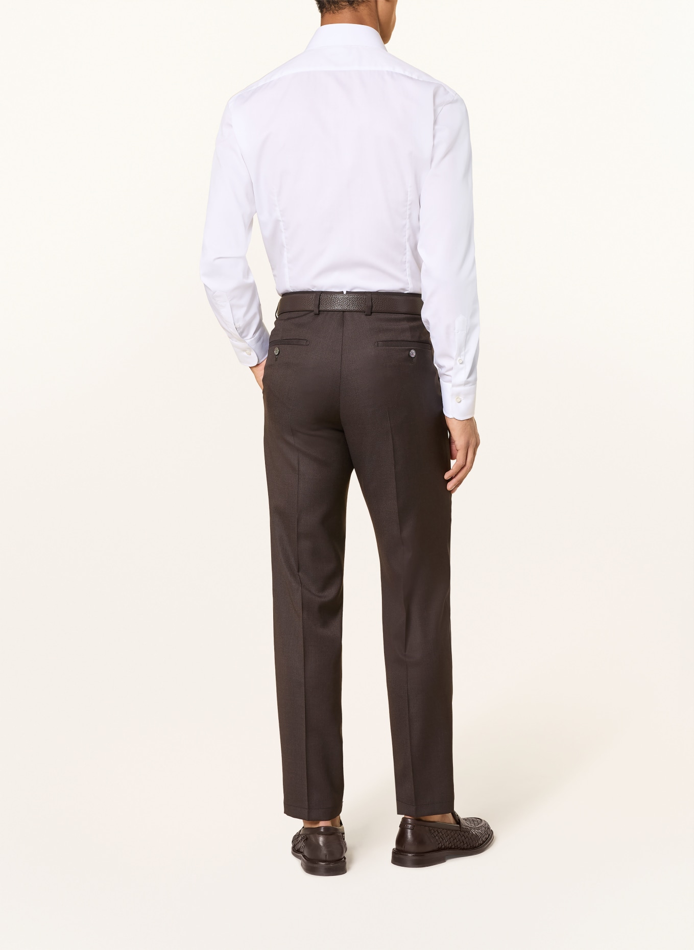 BARBA NAPOLI Slim-Fit Piqué Shirt: WHITE