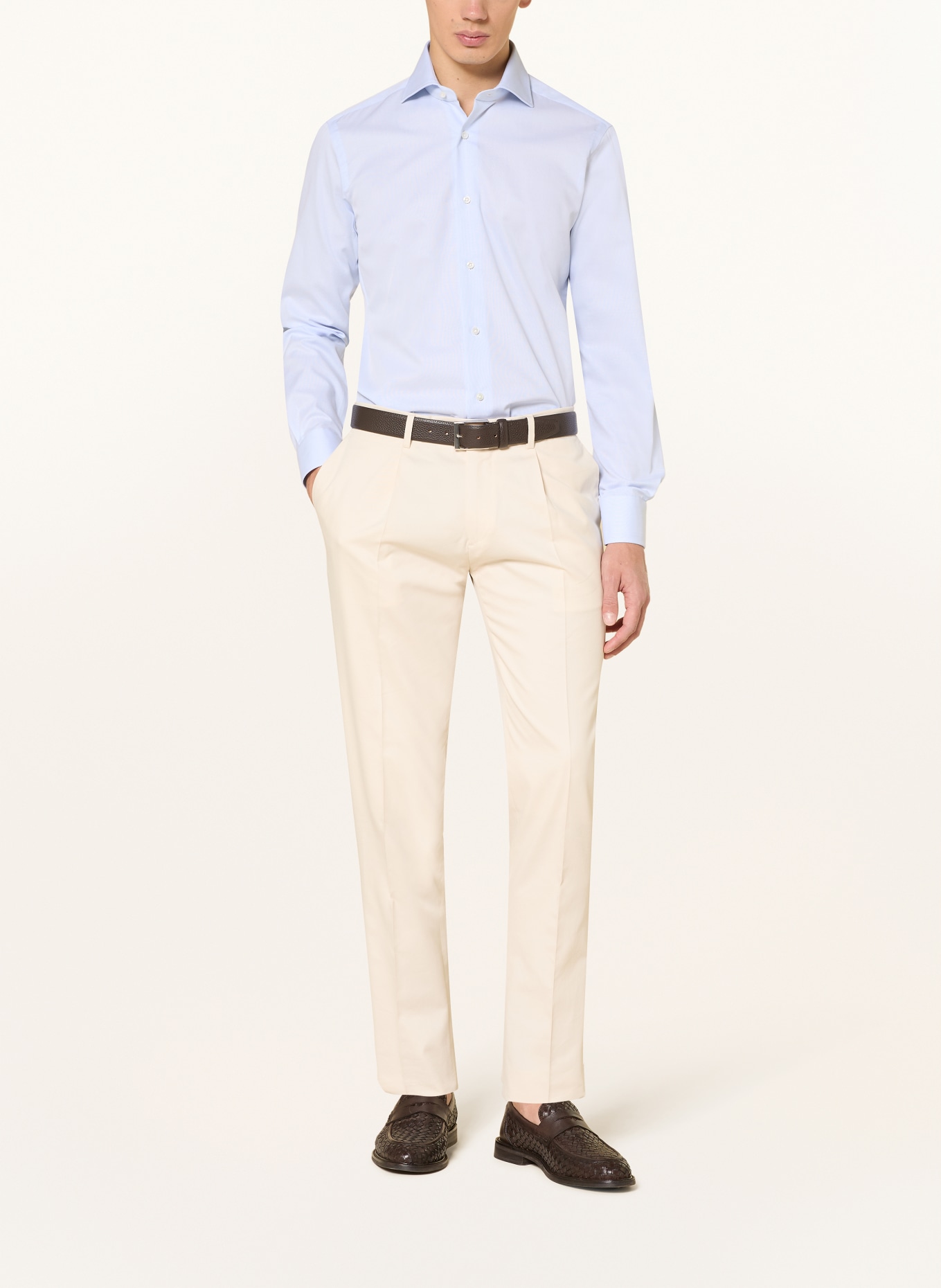 BARBA NAPOLI Overhemd Comfort Fit: LICHTBLAUW