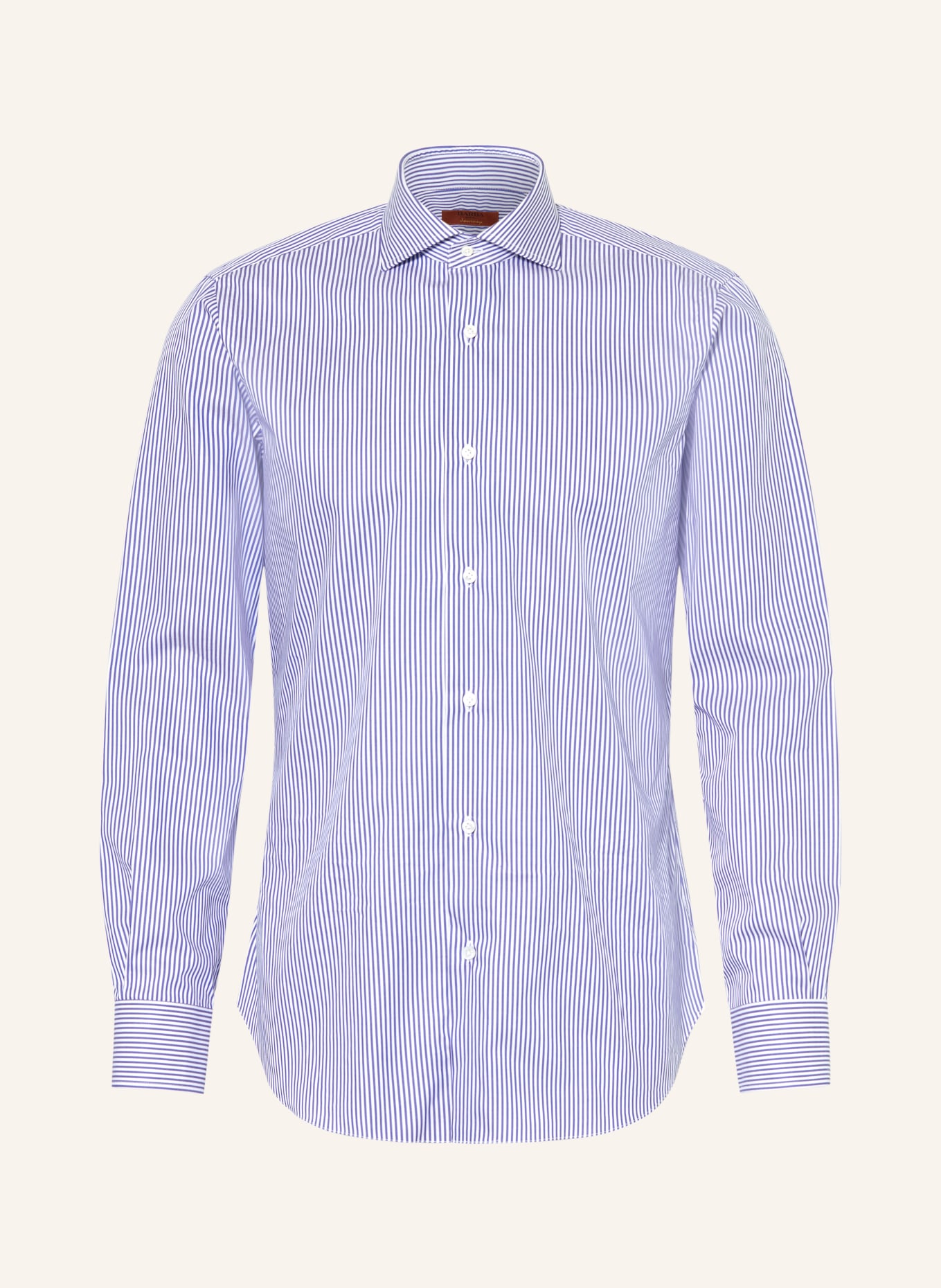 BARBA NAPOLI Chemise coupe ajustée: BLEU / BLANC