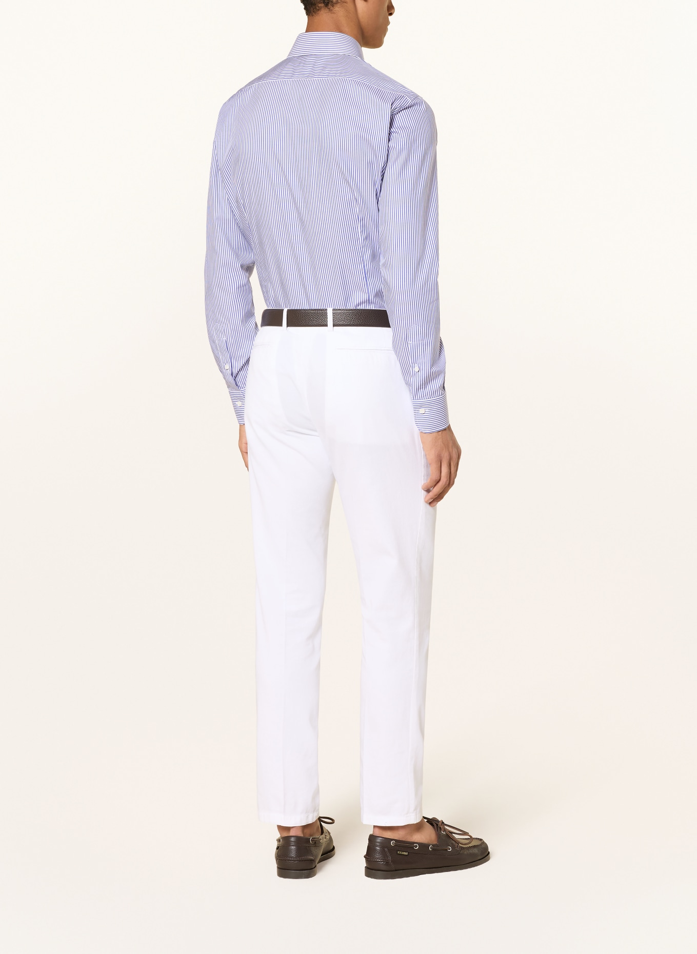 BARBA NAPOLI Chemise coupe ajustée: BLEU / BLANC