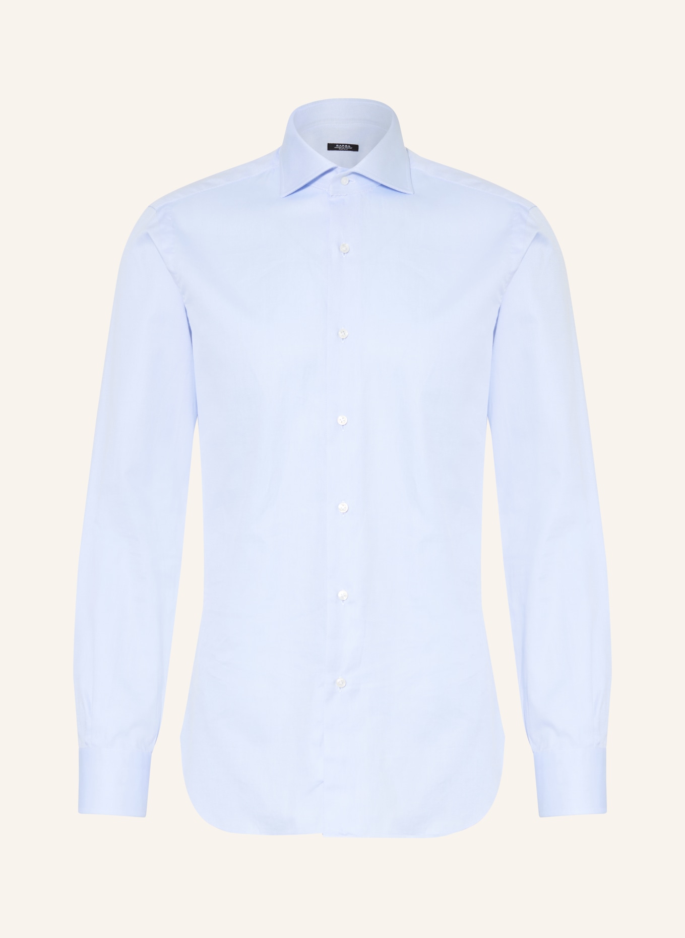 BARBA NAPOLI Chemise Oxford coupe ajustée: BLEU CLAIR / BLANC