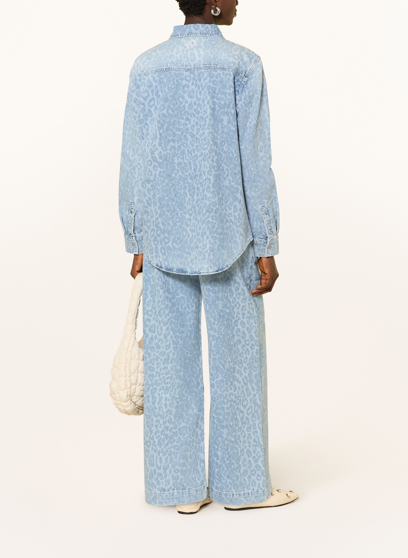 Lala Berlin Dżinsy z szerokimi nogawkami PALOMA: washed blue leo