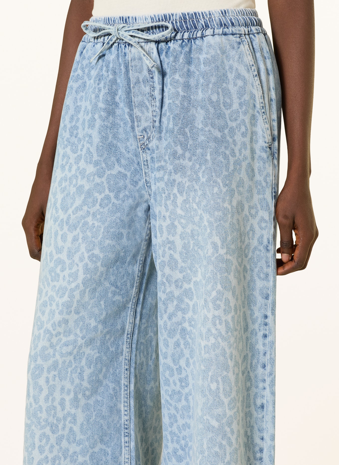 Lala Berlin Dżinsy z szerokimi nogawkami PALOMA: washed blue leo