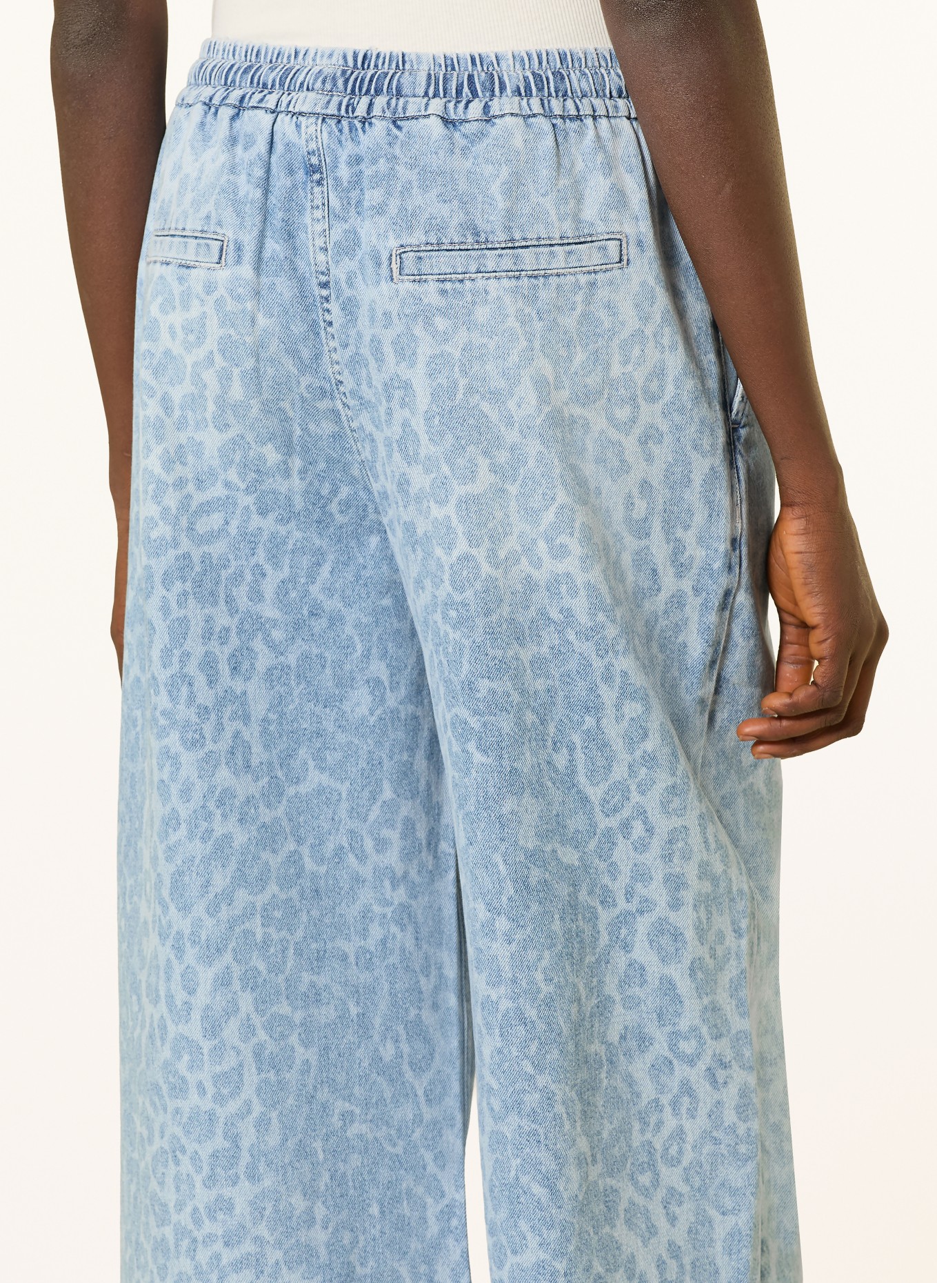 Lala Berlin Dżinsy z szerokimi nogawkami PALOMA: washed blue leo