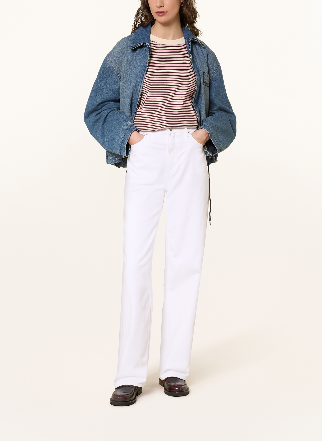 COPENHAGEN STUDIOS Jeans met wijde pijpen CPH: WHITE