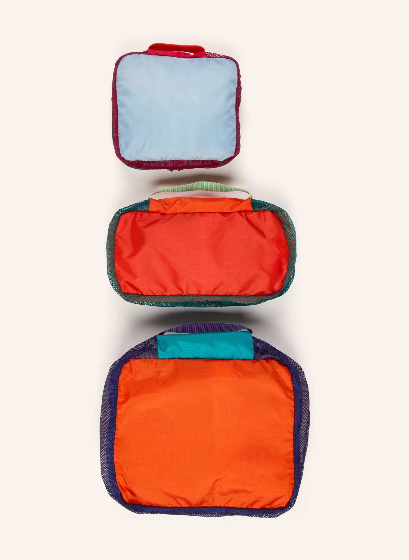 cotopaxi Set van 3 inpakhulpmiddelen CUBOS DEL DÍA: ORANJE / GROEN / BLAUW