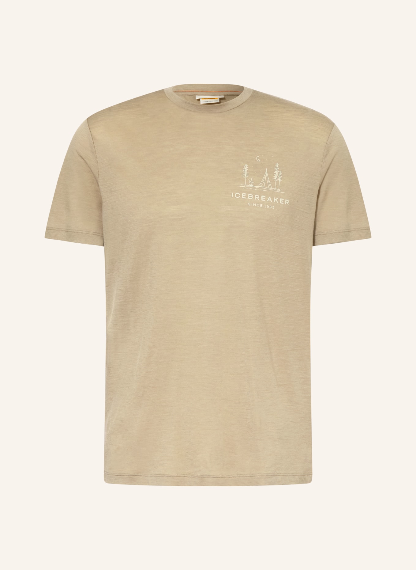 icebreaker Koszulka funkcjonalna MERINO 150 TECH LITE PEACEFUL PASS z wełny merynosowej: BEŻOWY
