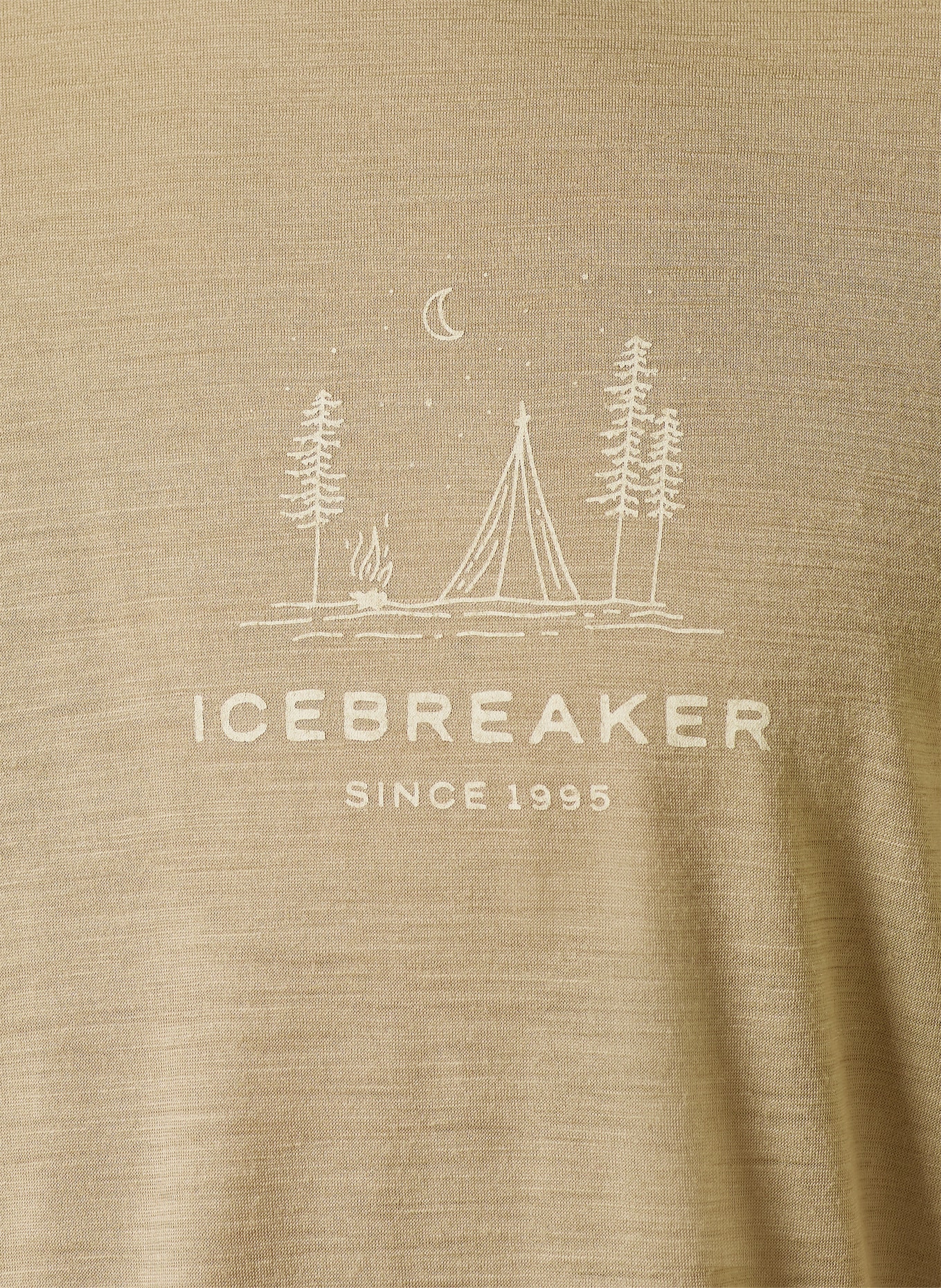 icebreaker Koszulka funkcjonalna MERINO 150 TECH LITE PEACEFUL PASS z wełny merynosowej: BEŻOWY