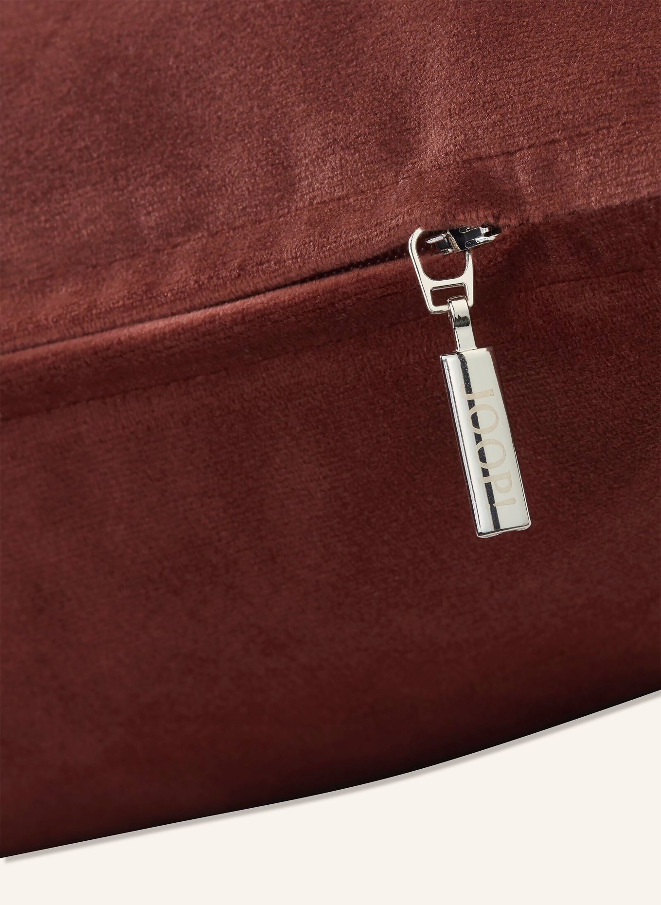 JOOP! Housse de coussin décorative COZY SIENA: ORANGE FONCÉ