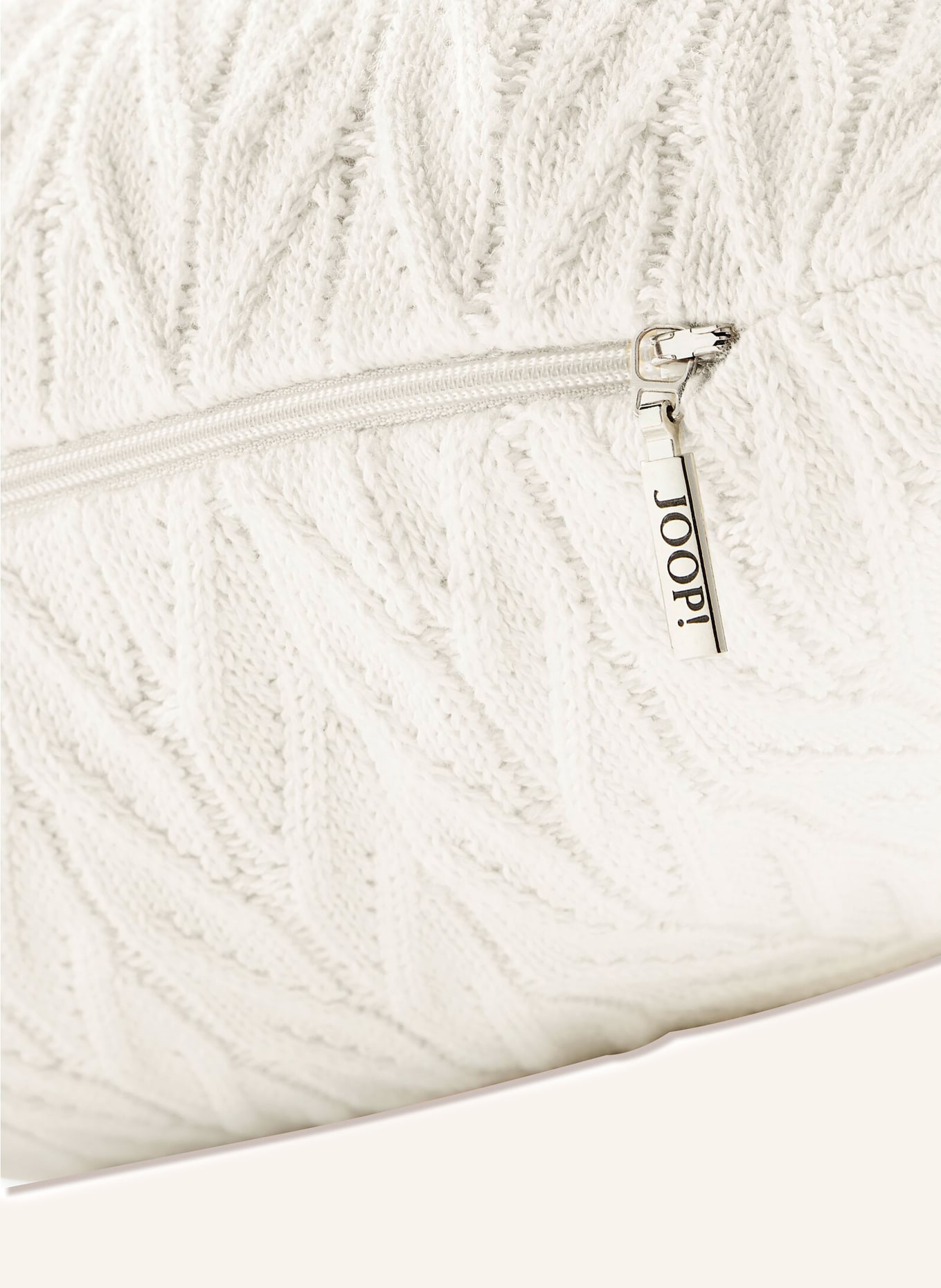 JOOP! Dekokissenhülle WEAVELLE: WEISS