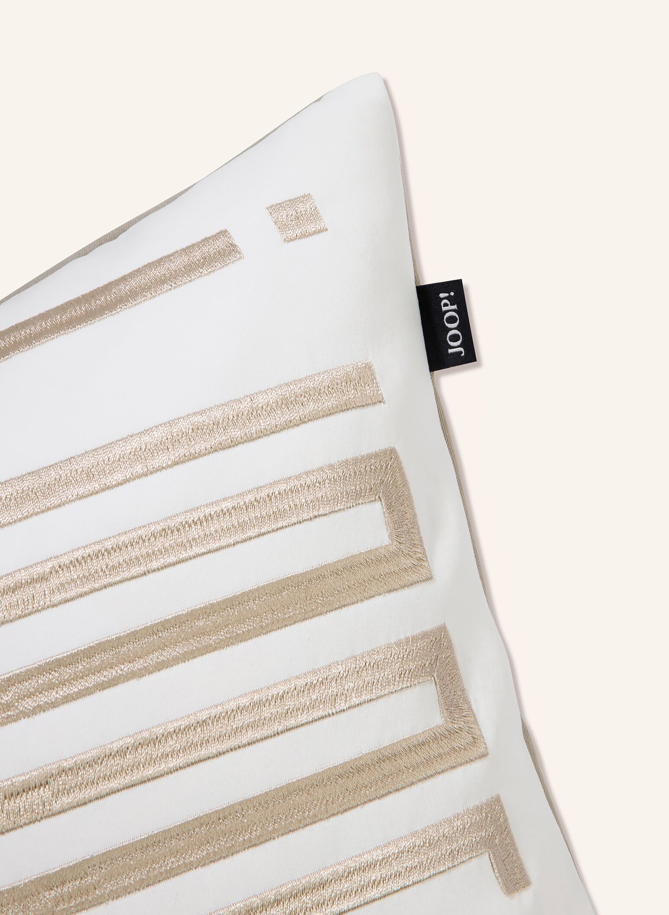 JOOP! Housse de coussin décorative BARS: CRÈME / BEIGE