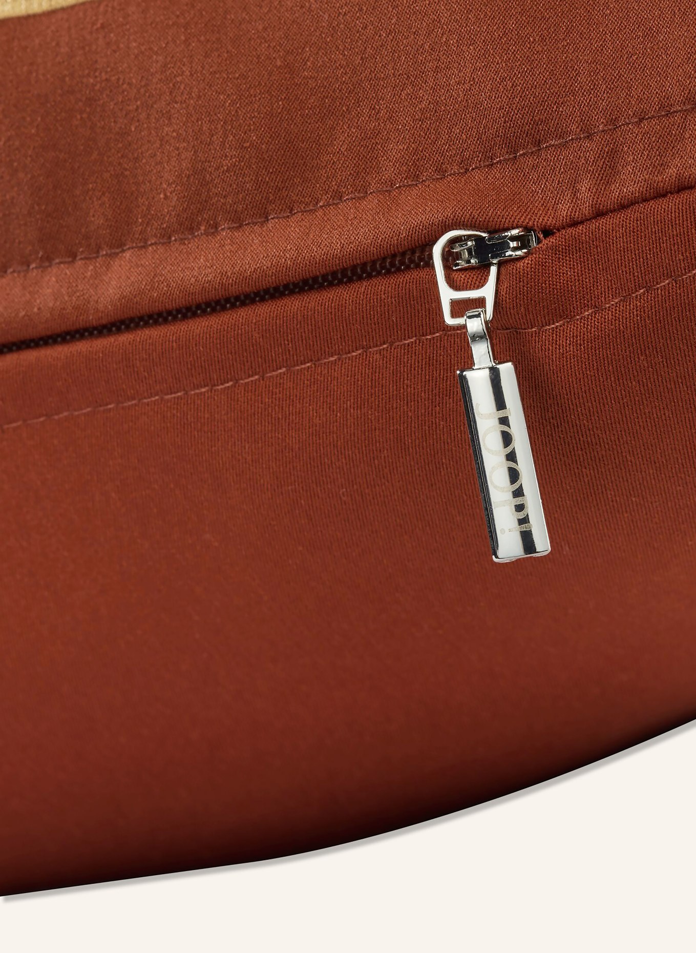 JOOP! Housse de coussin décorative BARS: ROUGE / MARRON