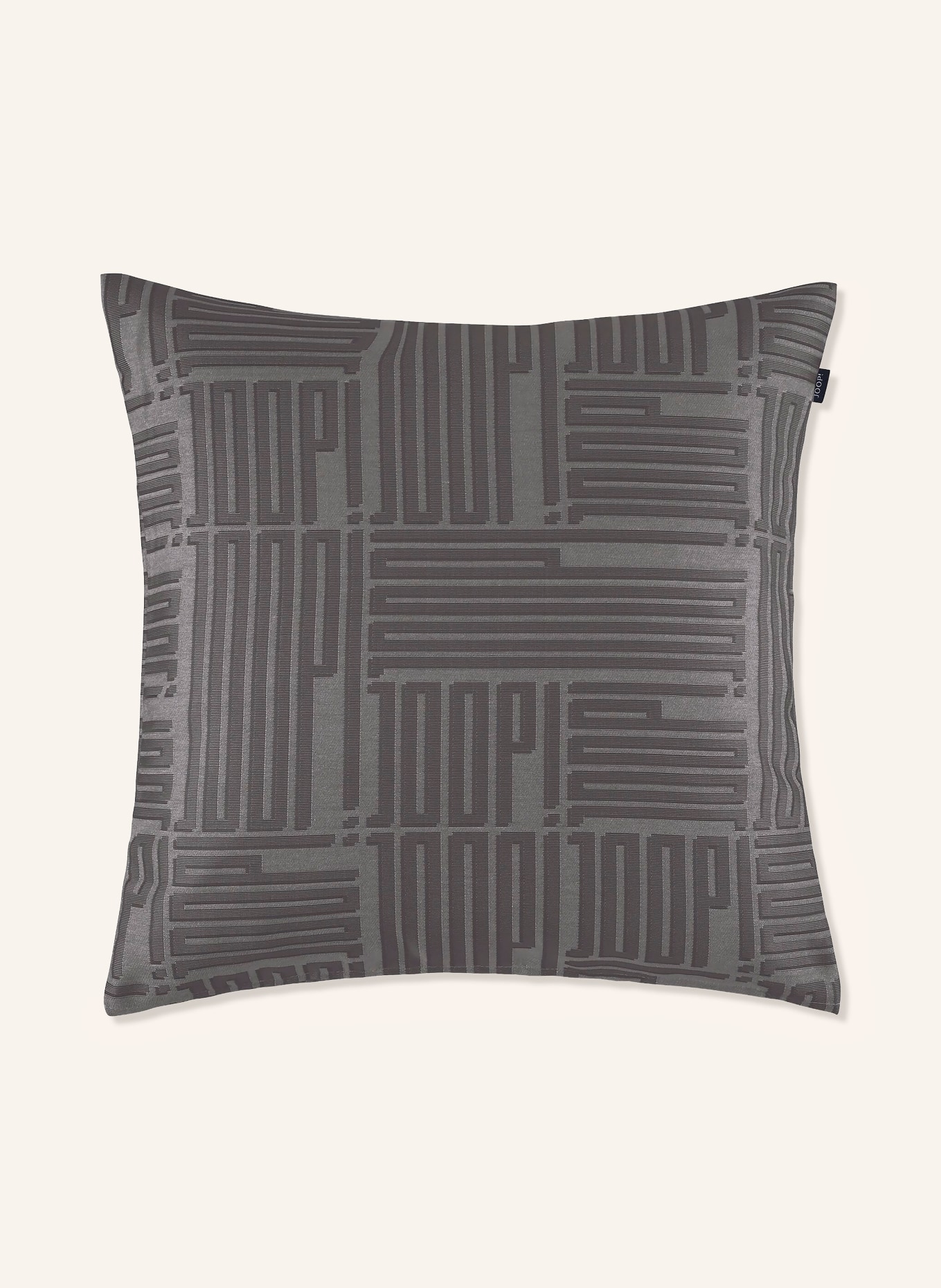 JOOP! Housse de coussin décorative FINE BARS: GRIS FONCÉ