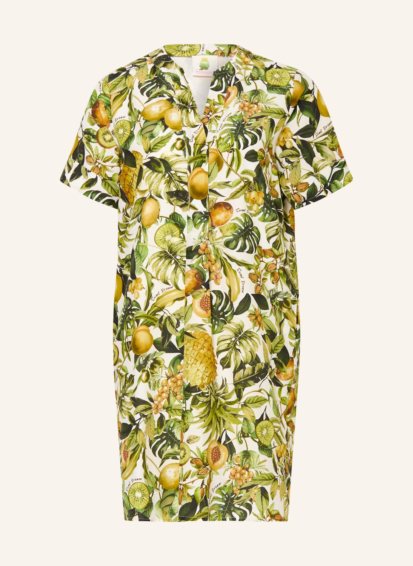 Princess GOES HOLLYWOOD Kleid mit Seide: GRÜN / DUNKELGELB / WEISS