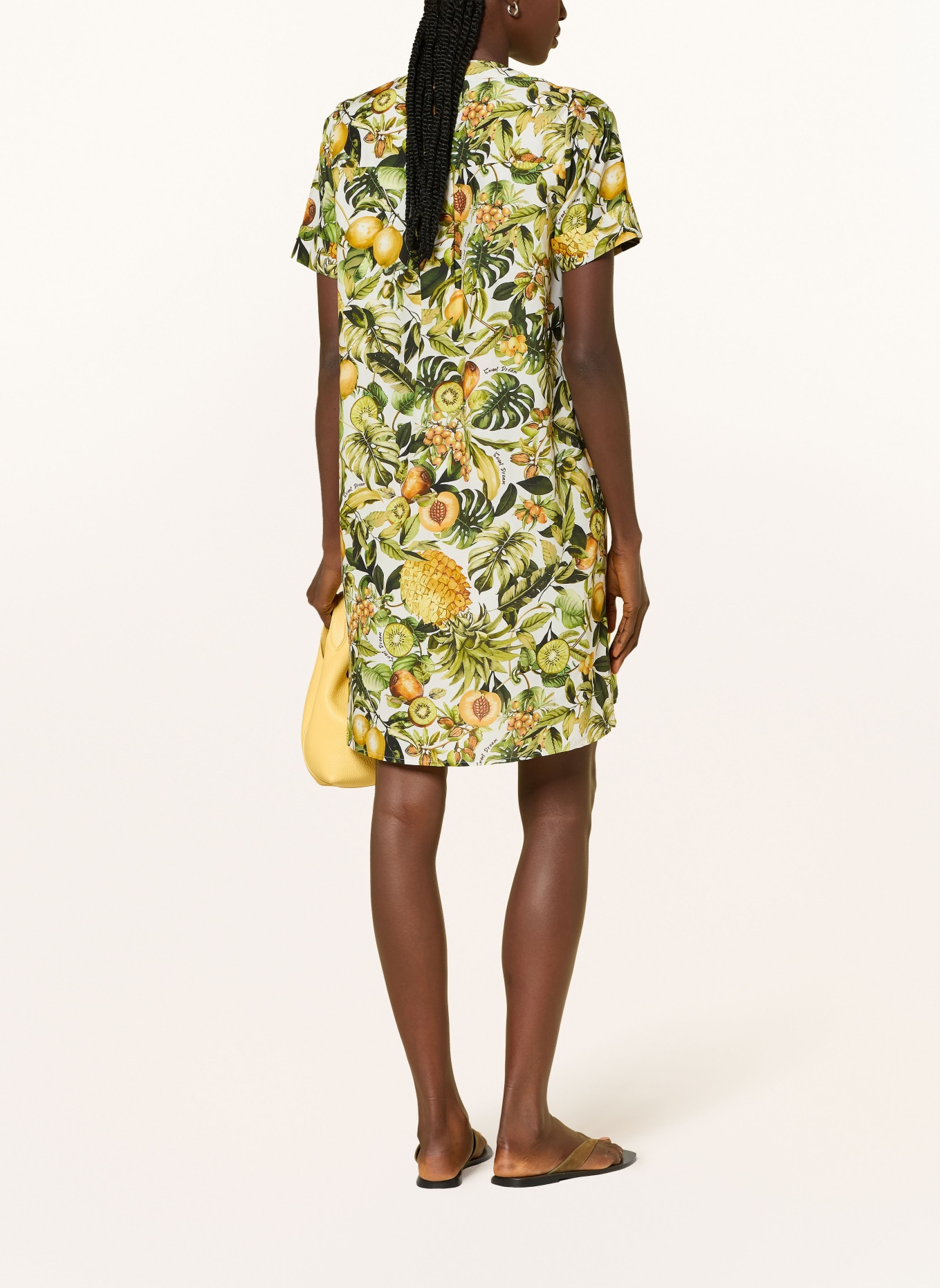 Princess GOES HOLLYWOOD Kleid mit Seide: GRÜN / DUNKELGELB / WEISS