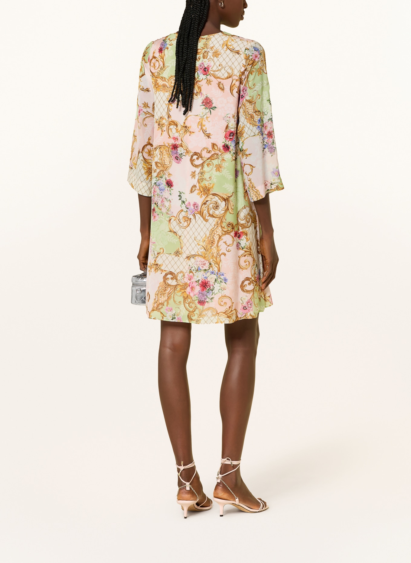 Princess GOES HOLLYWOOD Kleid mit 3/4-Arm: ROSÉ / COGNAC / HELLGRÜN