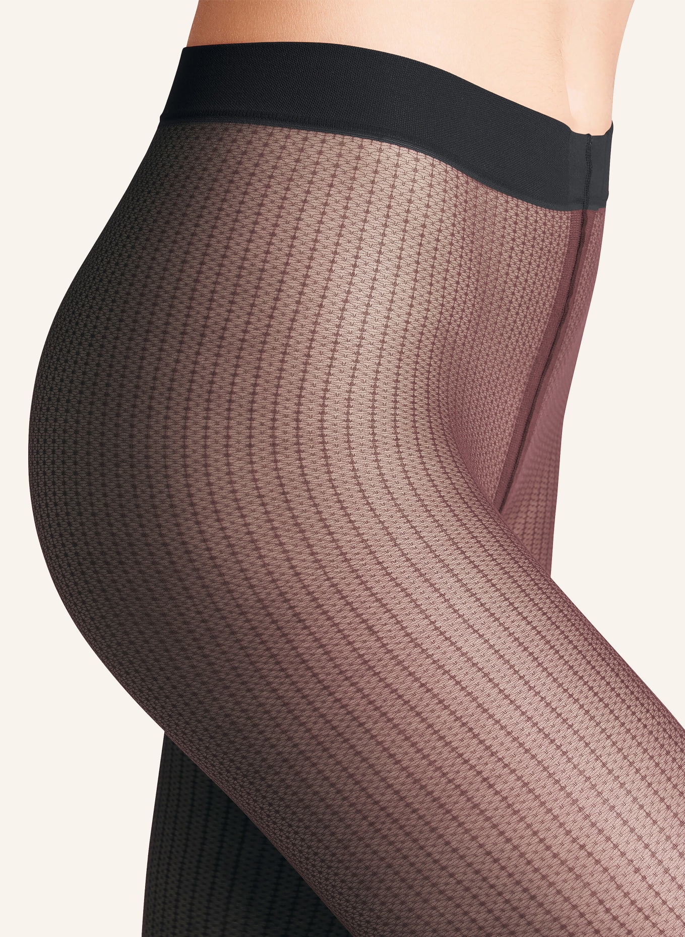 FALKE Jemné punčocháče BODY CHAIN: 3009 BLACK