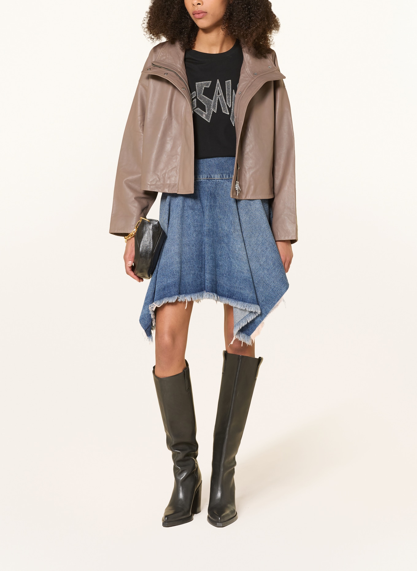 ALLSAINTS Veste en cuir RYDER: MARRON CLAIR