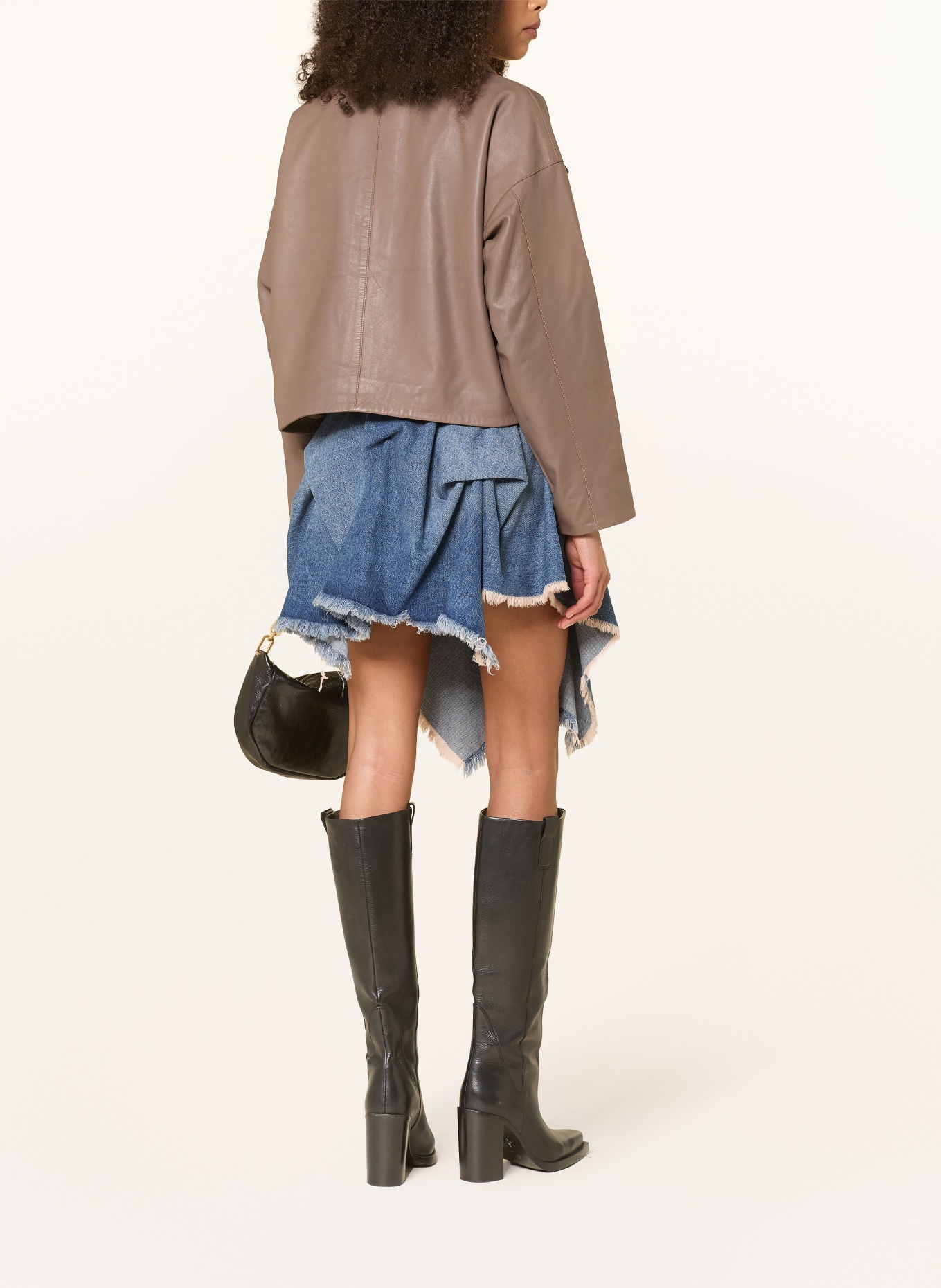 ALLSAINTS Veste en cuir RYDER: MARRON CLAIR