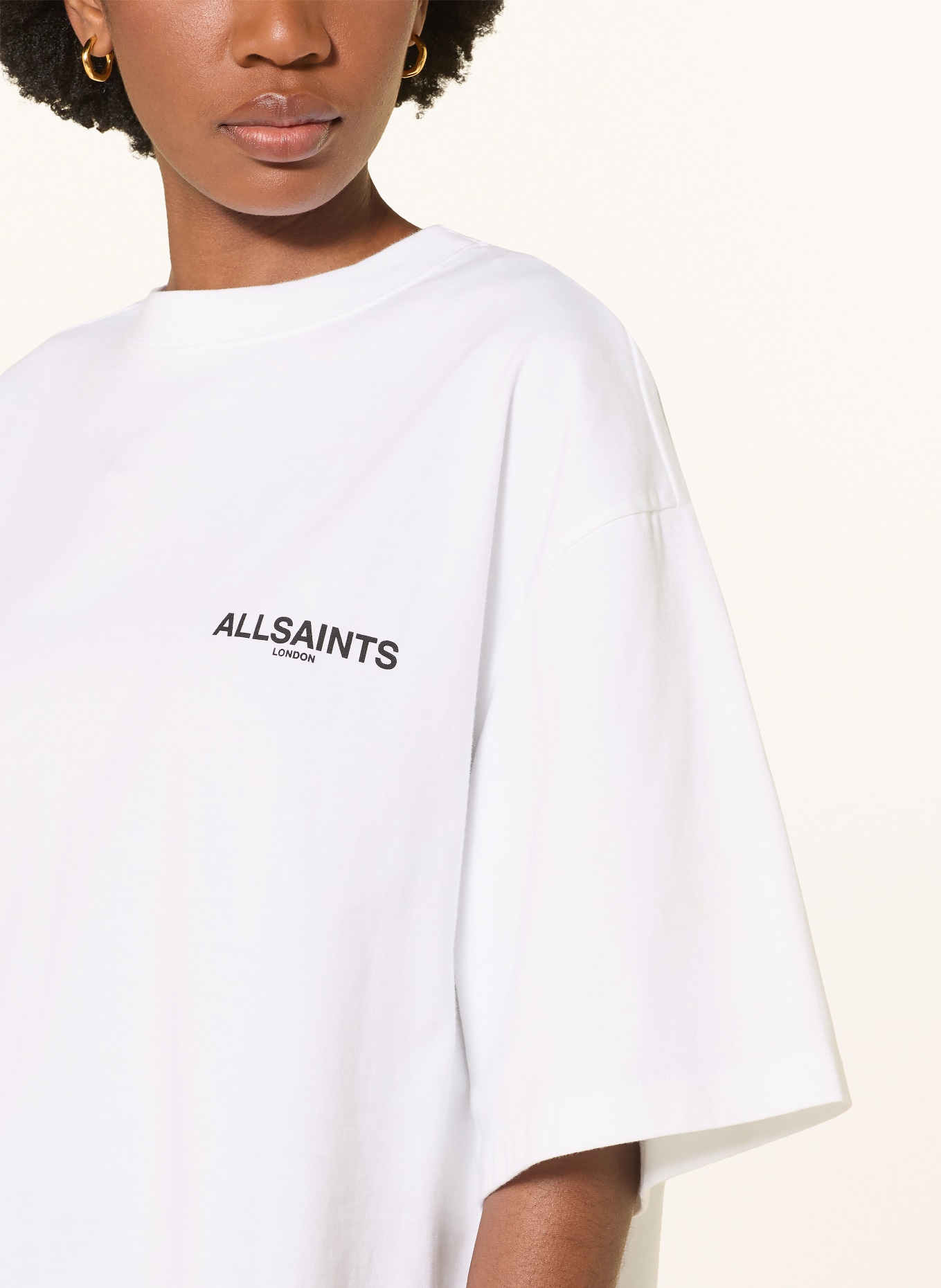 ALLSAINTS Oversized tričko HALIS AMELIE: BÍLÁ