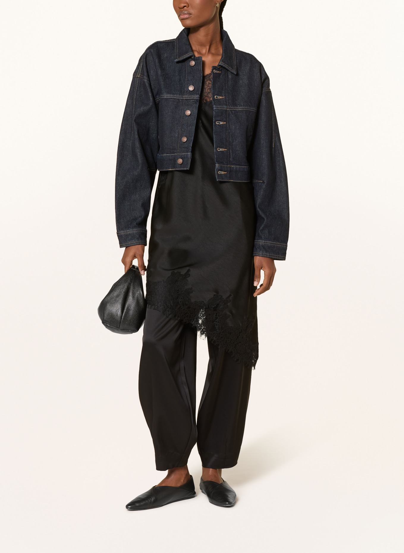 darling harbour Satinhose: BLACK