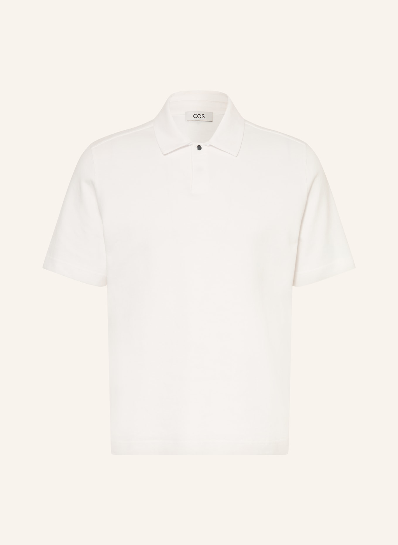 COS piqué polo shirt: BLACK / WHITE