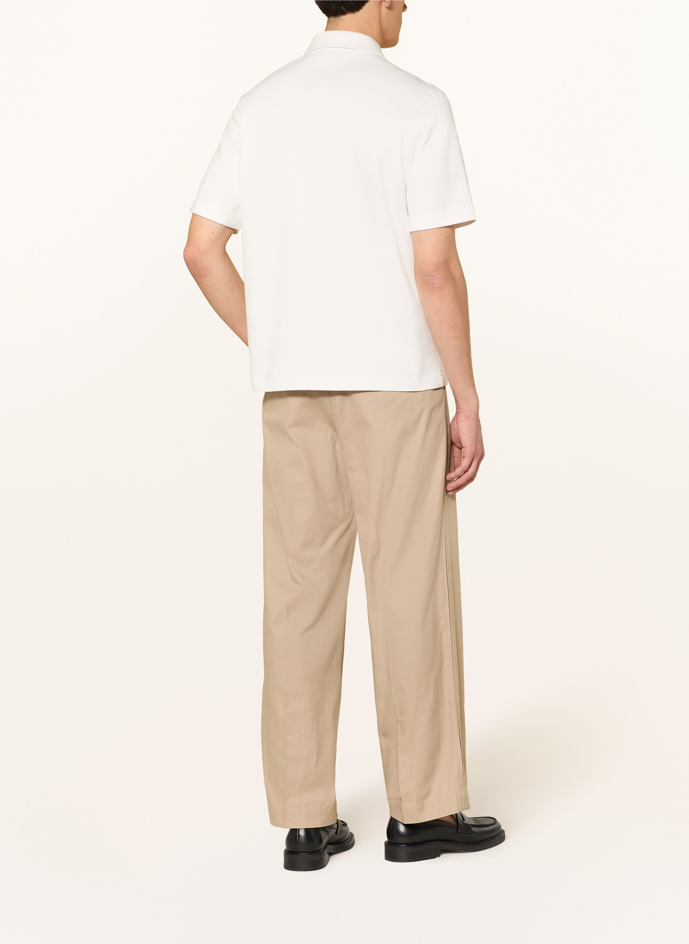 COS piqué polo shirt: BLACK / WHITE