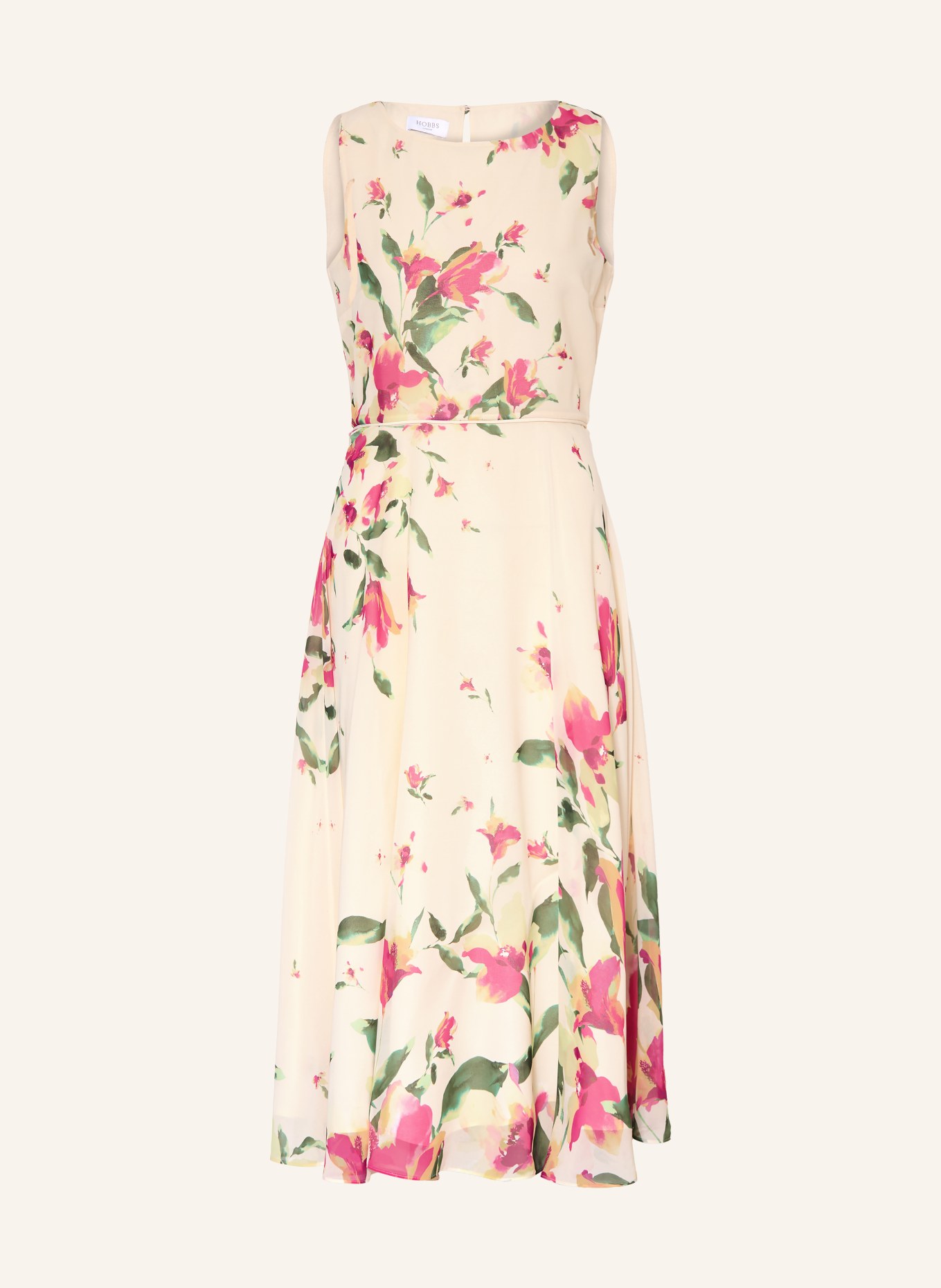 HOBBS Robe CARLY: JAUNE CLAIR / ROSE FUCHSIA / VERT