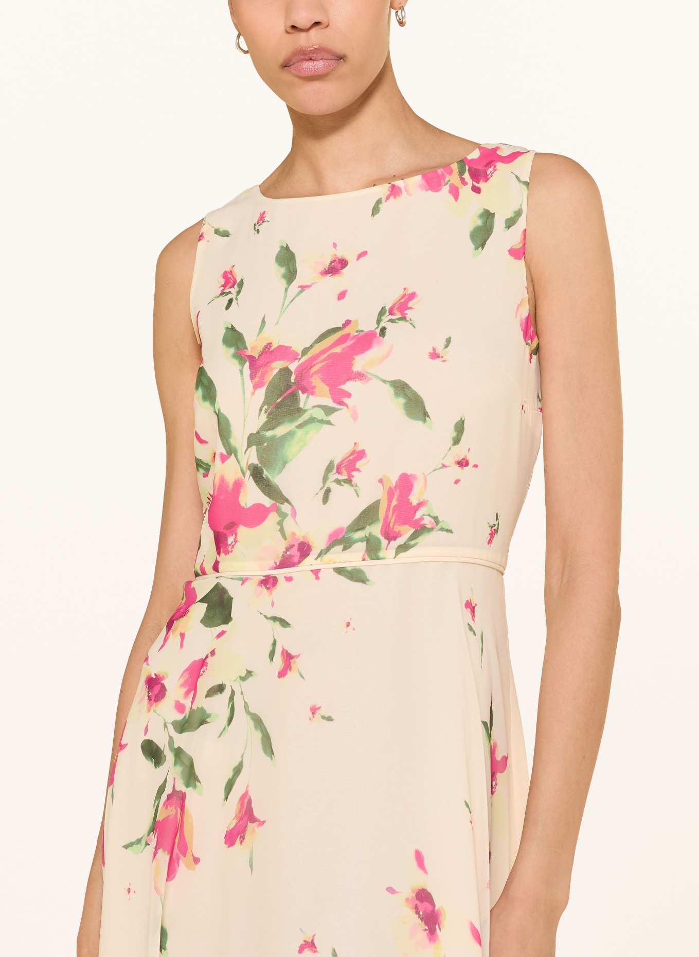 HOBBS Robe CARLY: JAUNE CLAIR / ROSE FUCHSIA / VERT