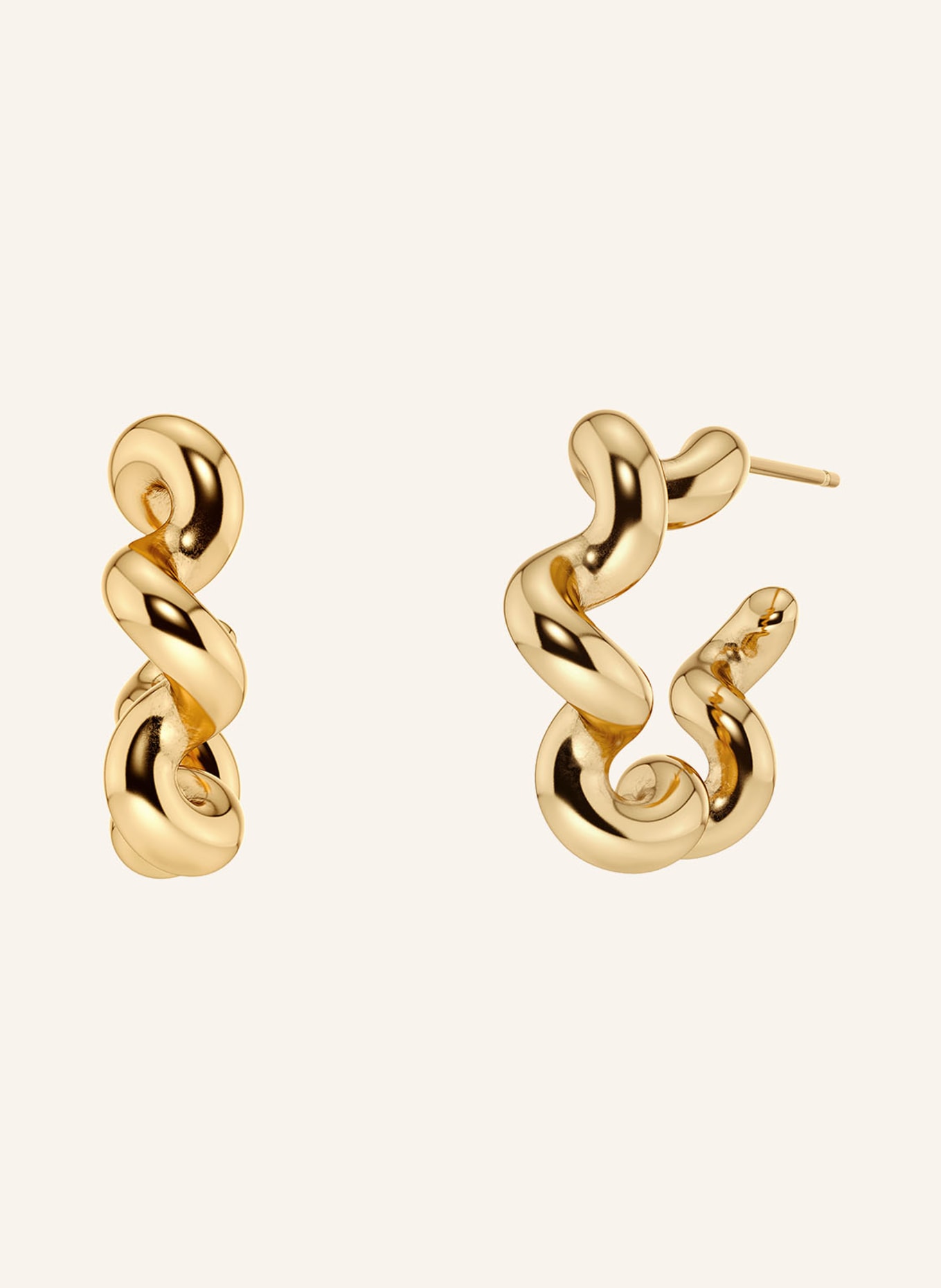 EDBLAD Kolczyki koła SPIRAL L: ZŁOTY