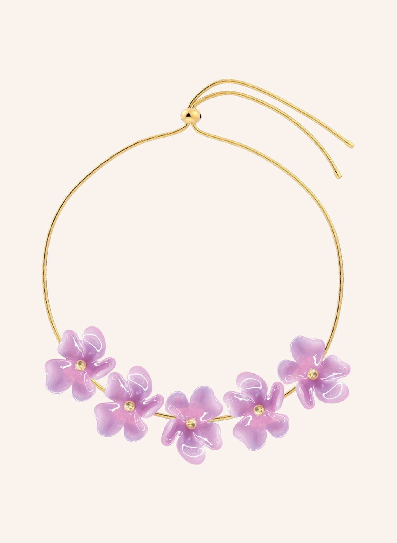 EDBLAD Collier WILDFLOWER: OR / LILAS CLAIR