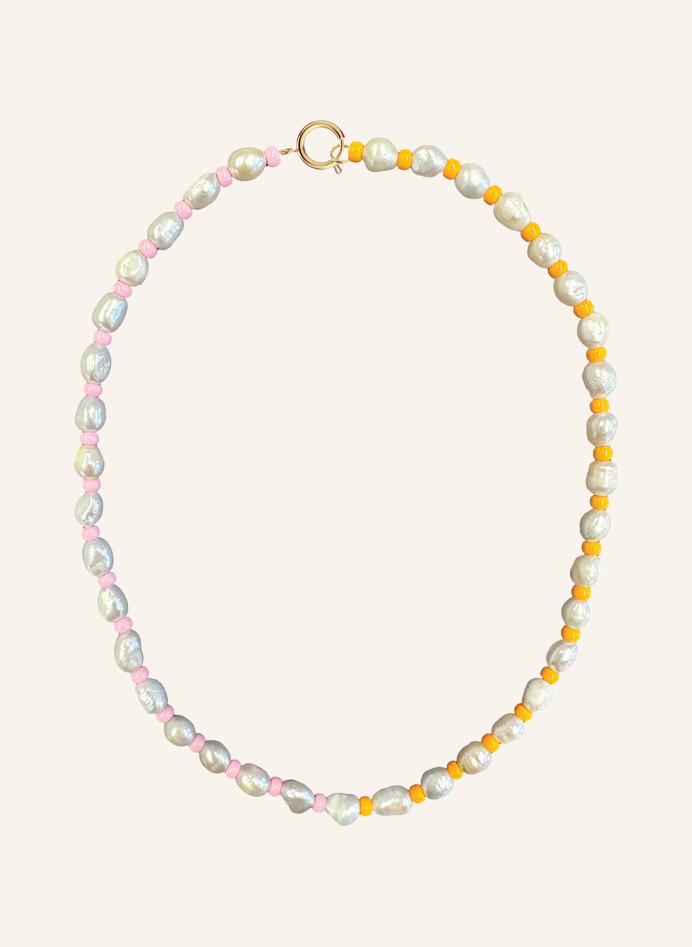 EDBLAD Collier VOYAGE: BLANC / ROSE / ORANGE