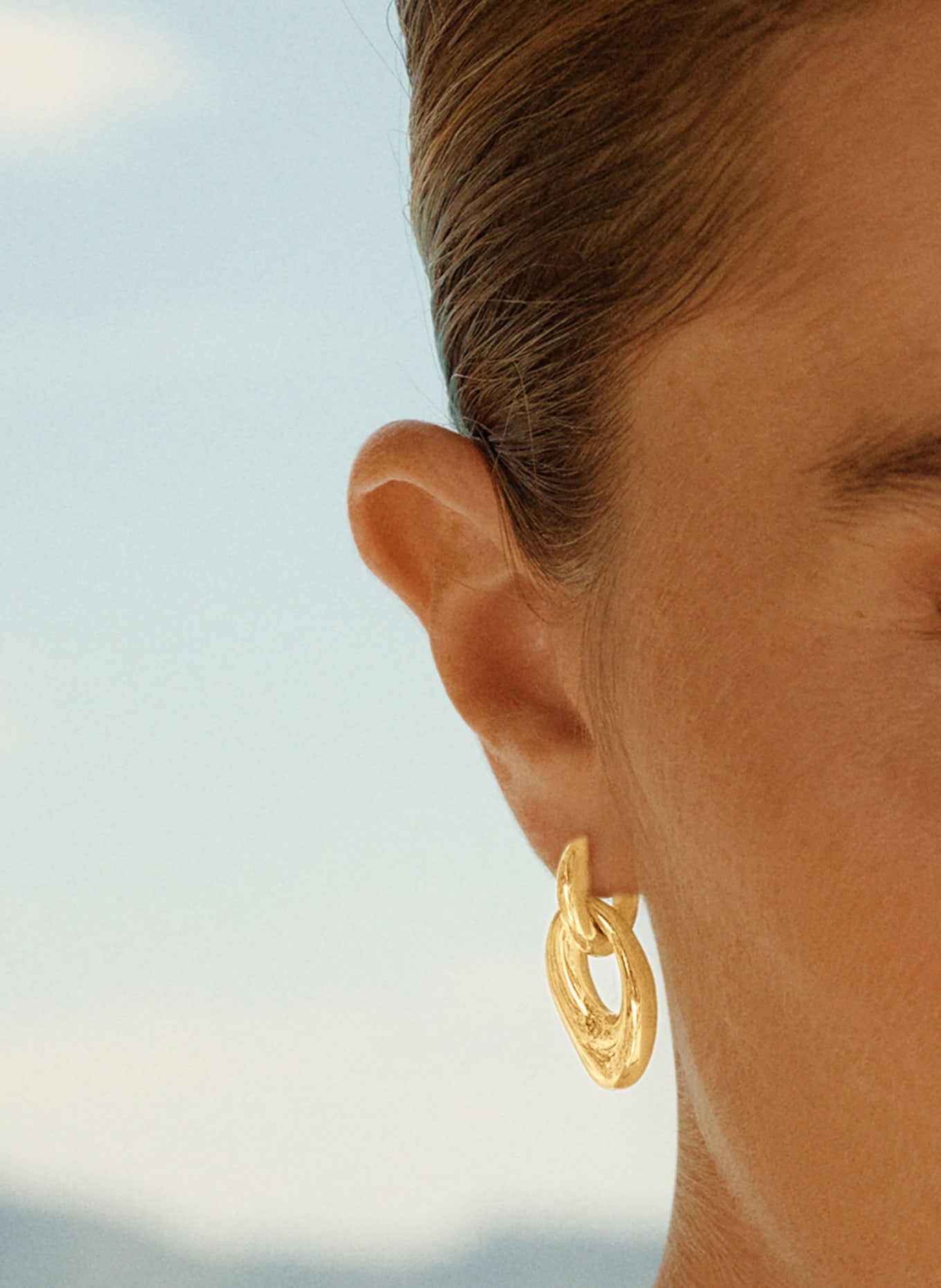 EDBLAD Kolczyki koła AZURA: ZŁOTY