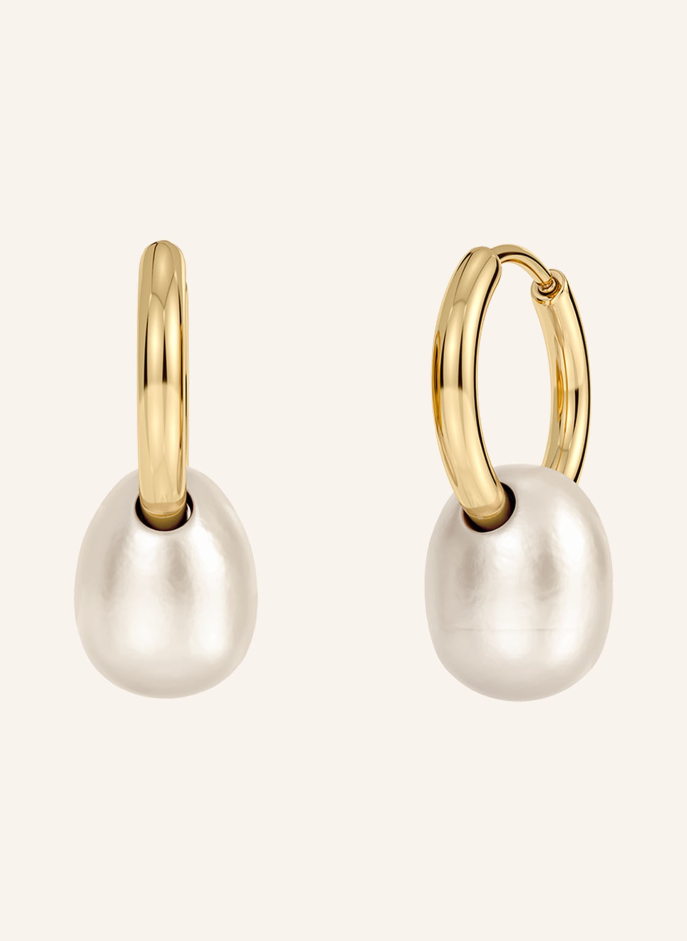 EDBLAD Kolczyki koła BREEZE S: ZŁOTY / BIAŁY