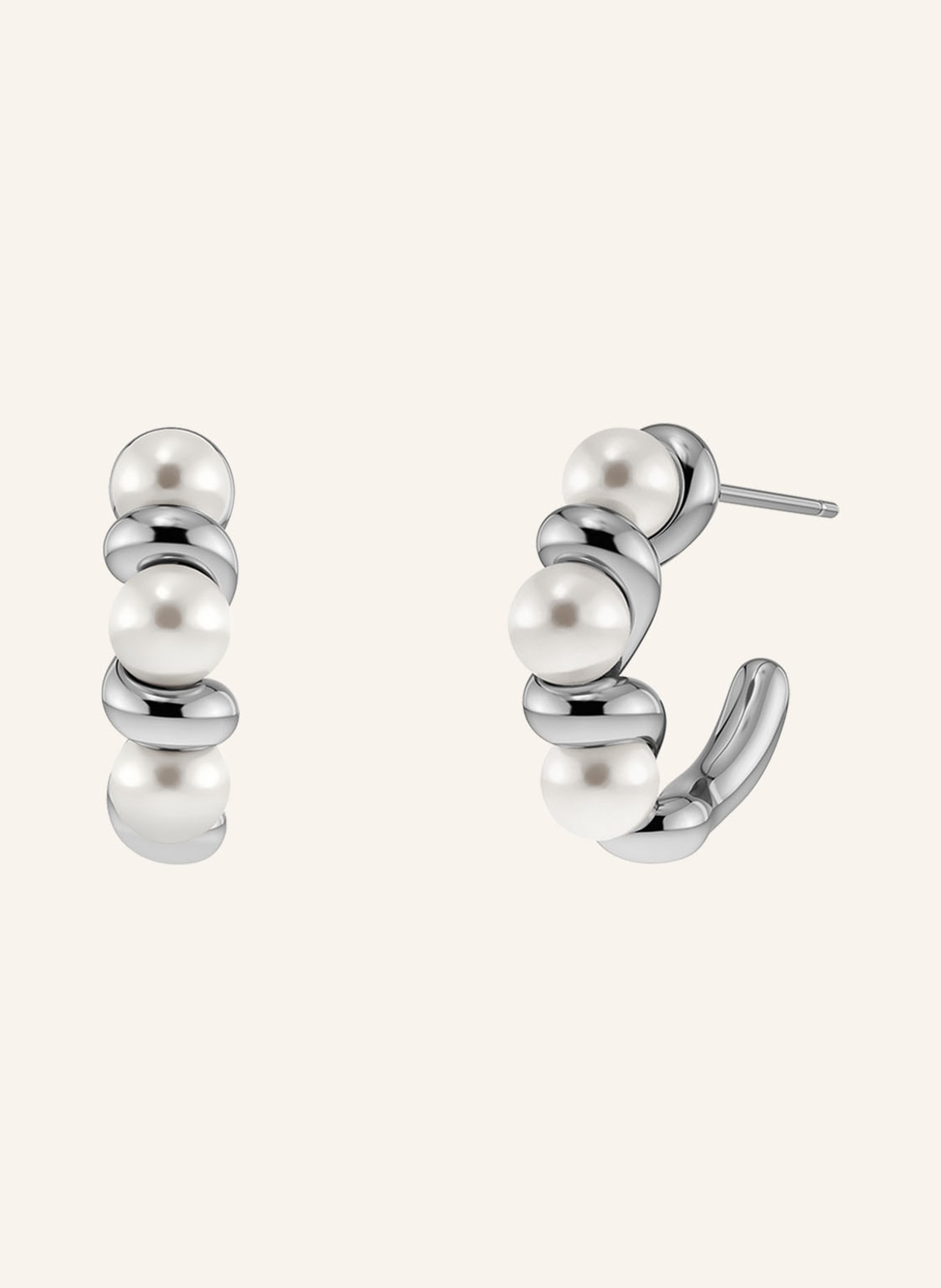 EDBLAD Kruhy MARGOT S: STŘÍBRNÁ / BÍLÁ