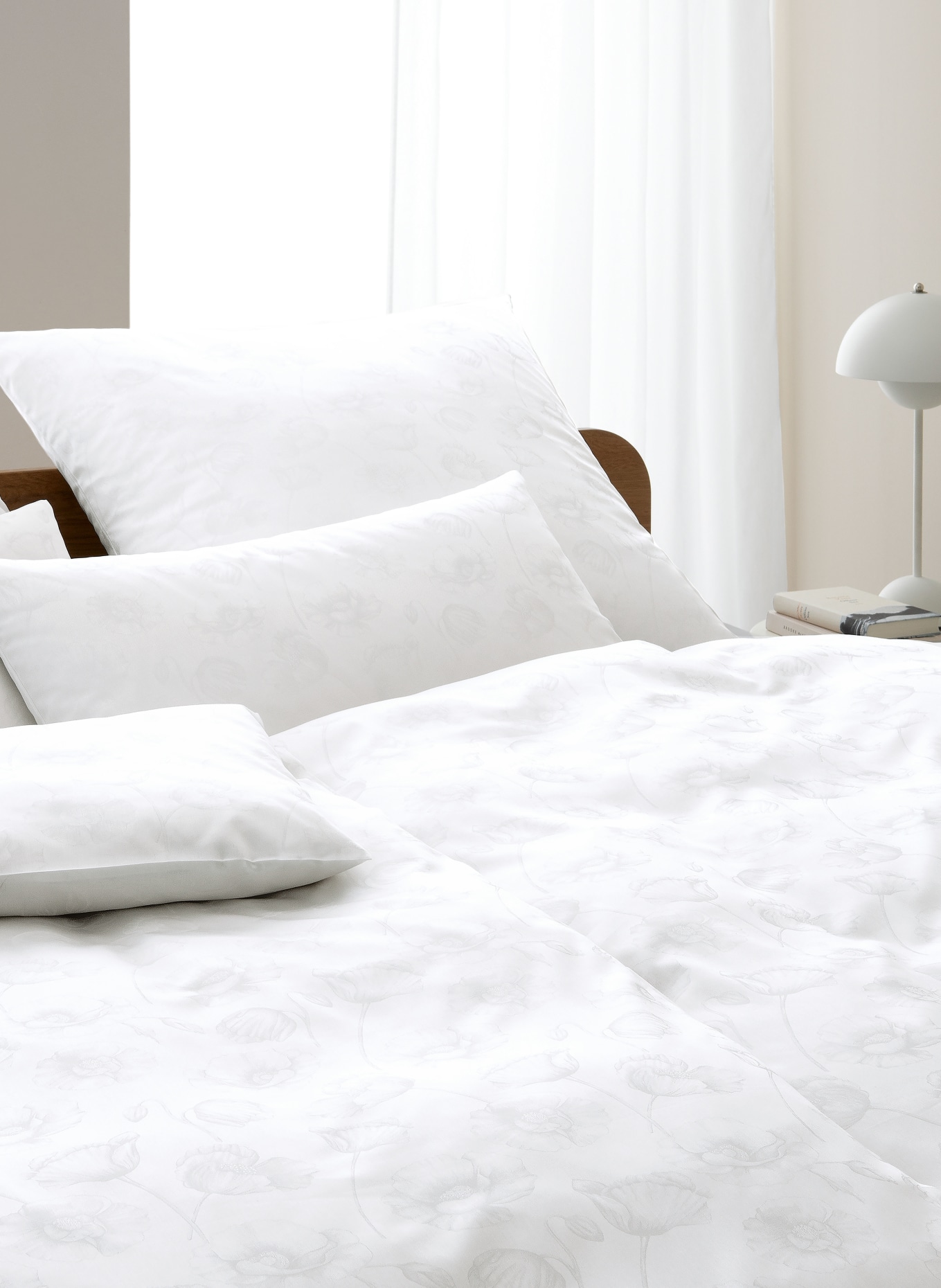 elegante Linge de lit POPPY: BLANC